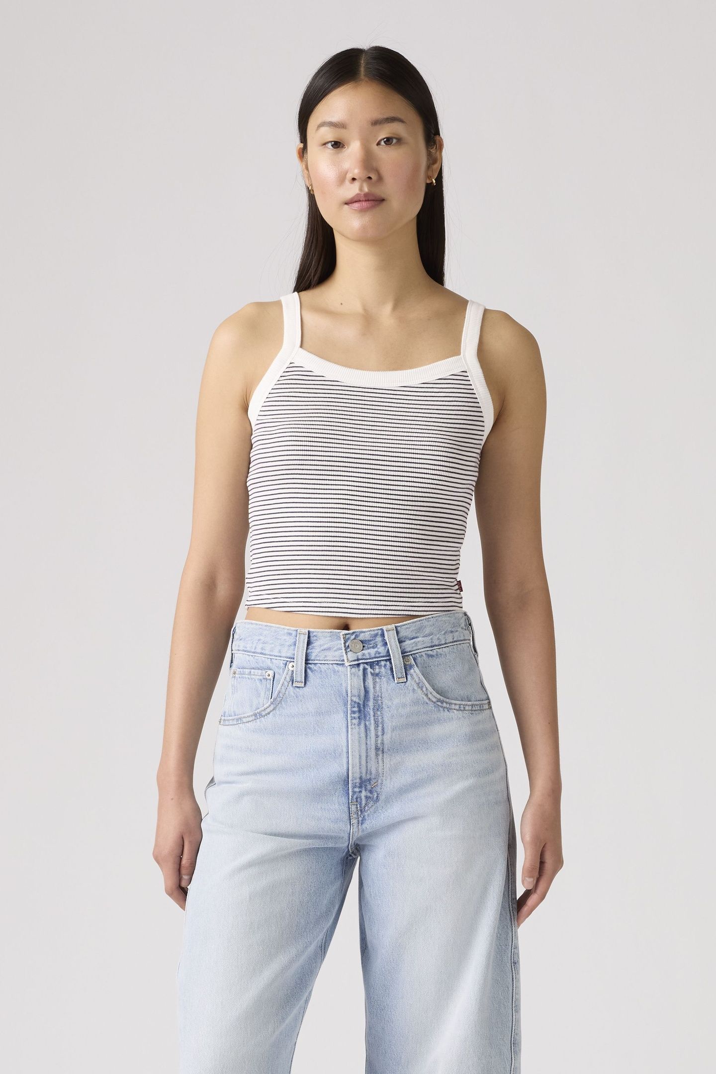 ESSENTIAL SPORTY RIBBED TANK TOP BLACK 1