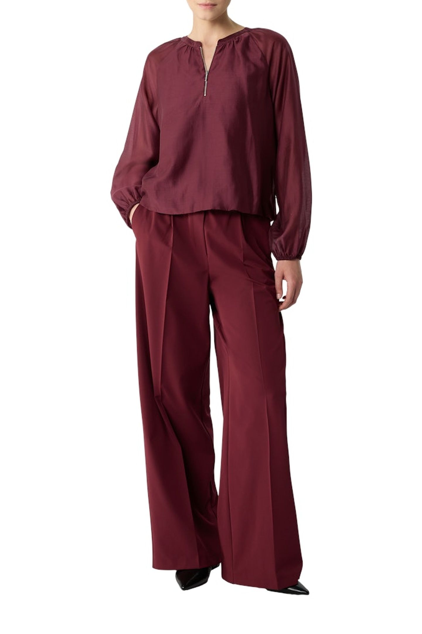 COMMA BLOUSES BURGUNDY 2