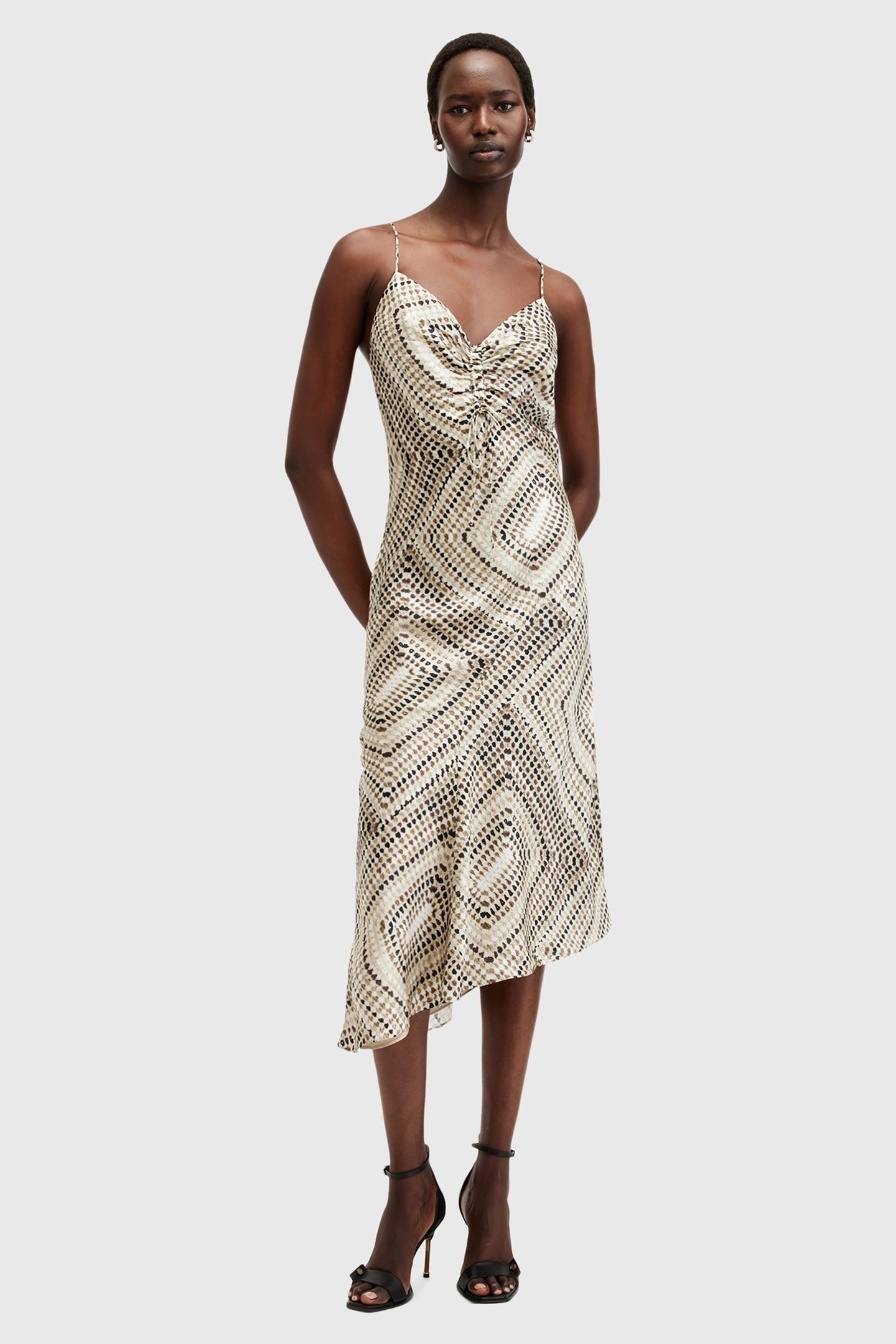 ALEXIA LUISA DRESS TAUPE BROWN 3