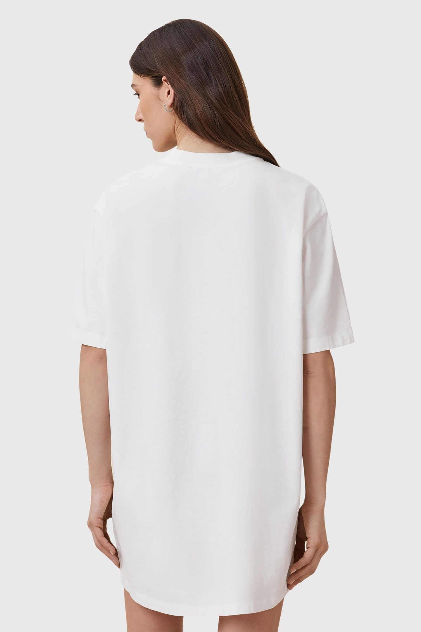 RETICULATE TEE DRESS CHALK WHITE 4