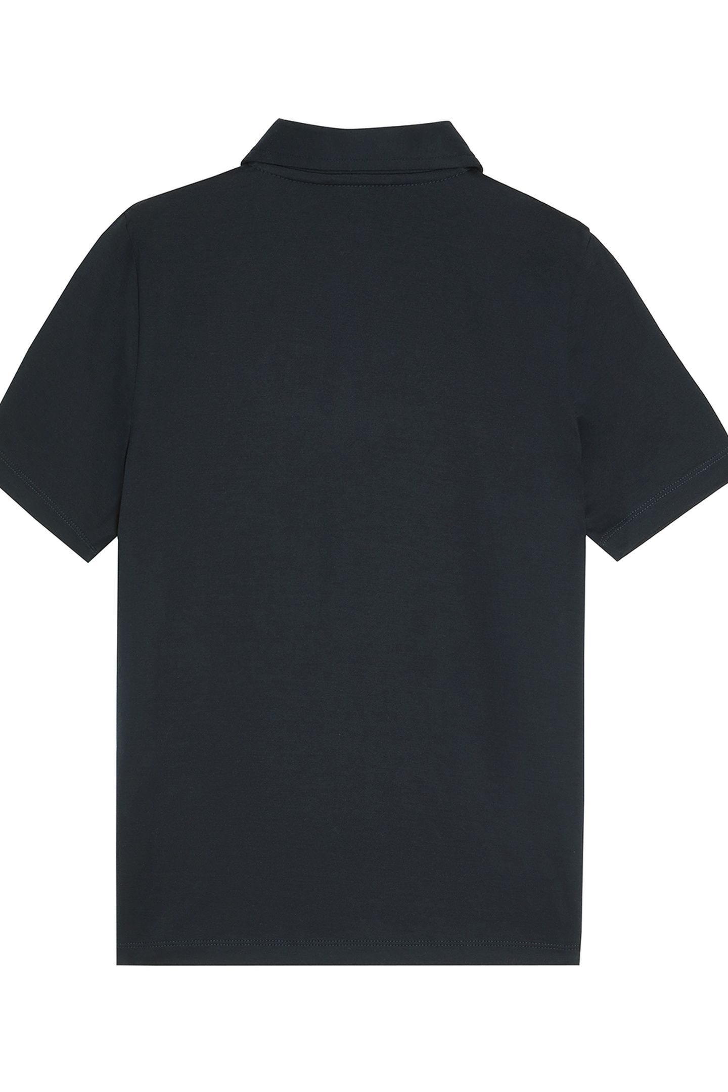 MERCERISED COTTON TONAL POLO SHIRT DARK NAVY 2