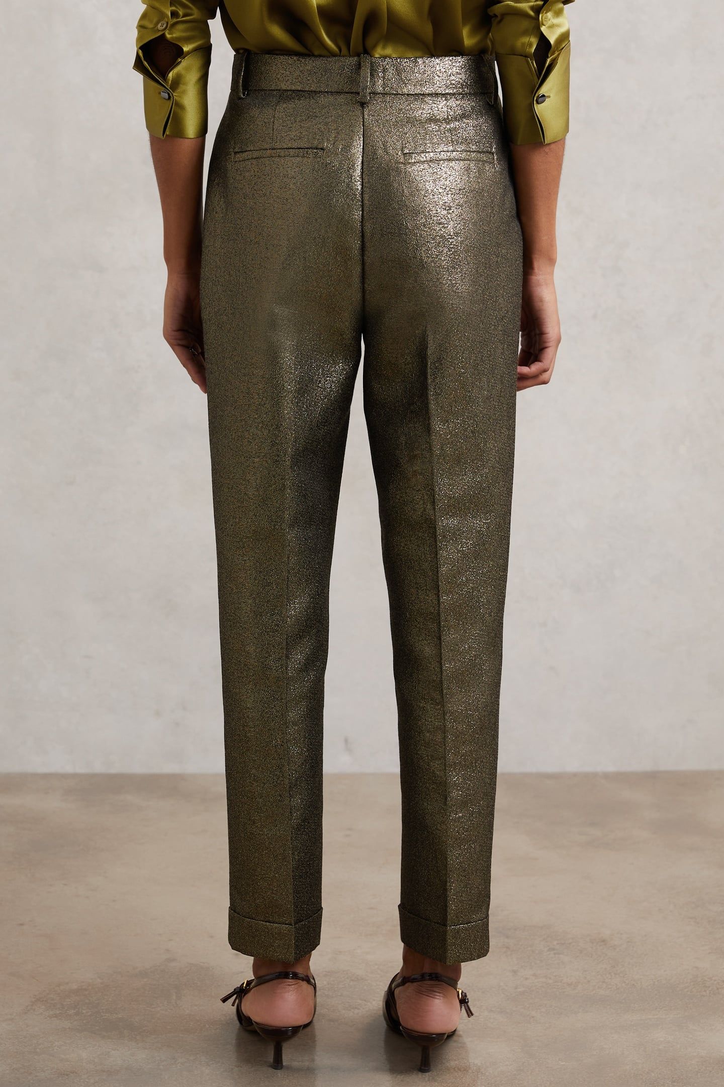 SPARKLE TAPER TROUSER GOLD 2