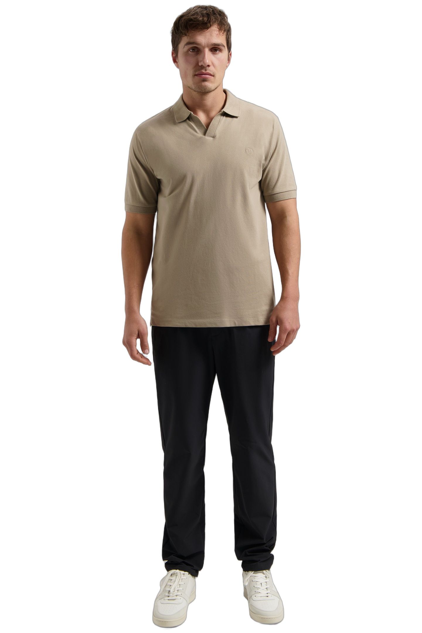 DS-BOWIE V-NECK POLO TIMBER WOLF 4