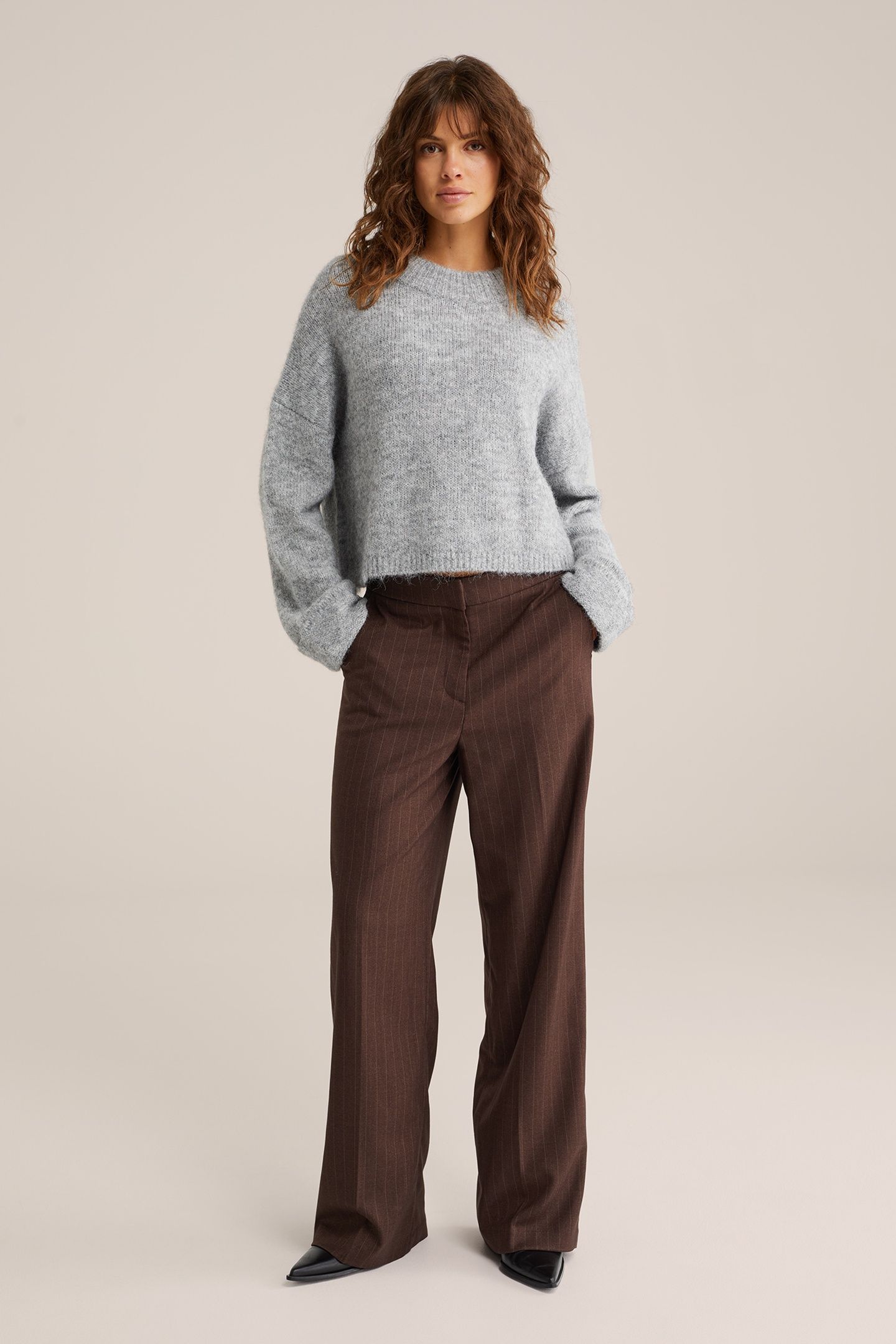KNITTED PULLOVER LIGHT GREY 3