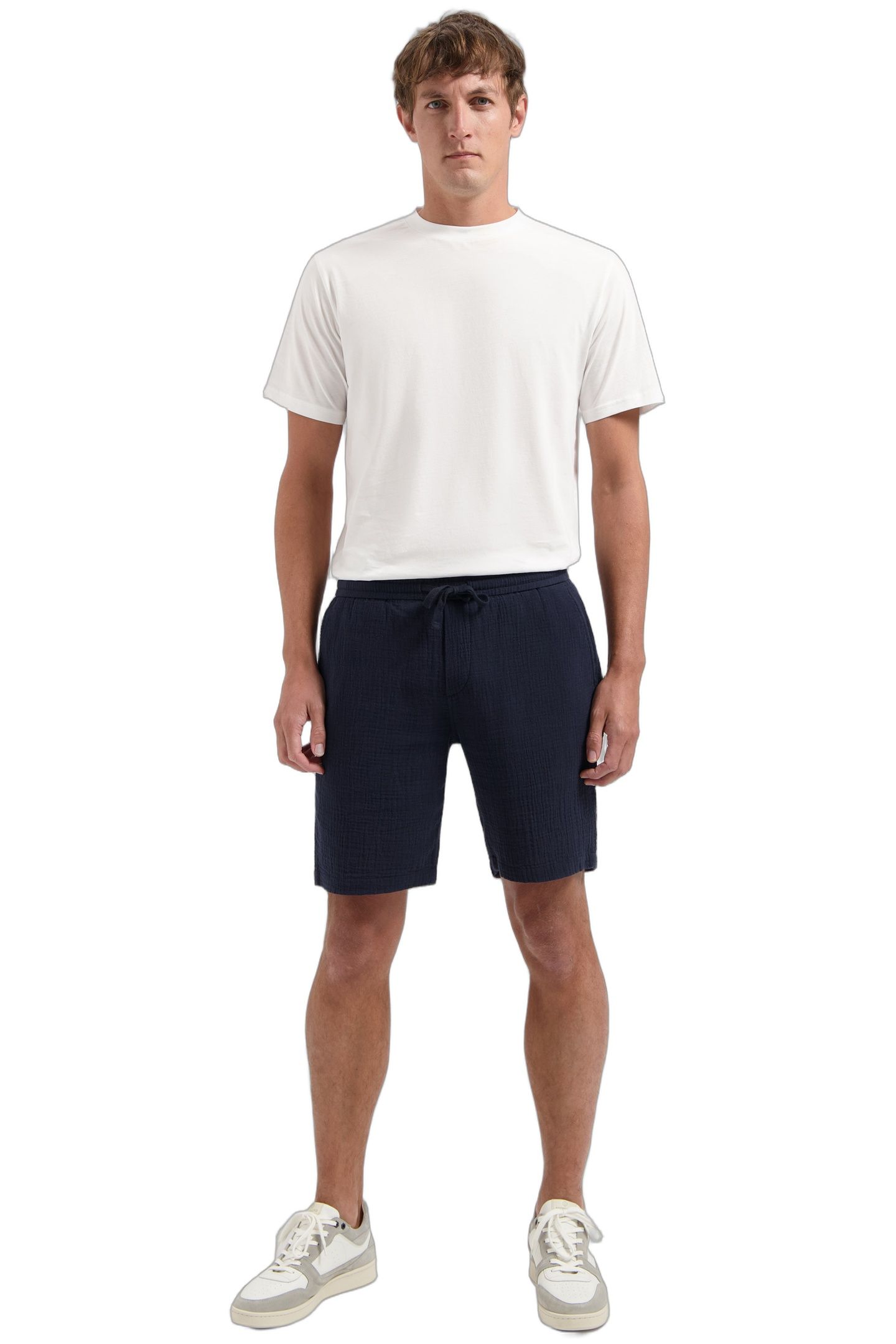 DS-LOGAN DBL WEAVE SHORTS DK. NAVY 2