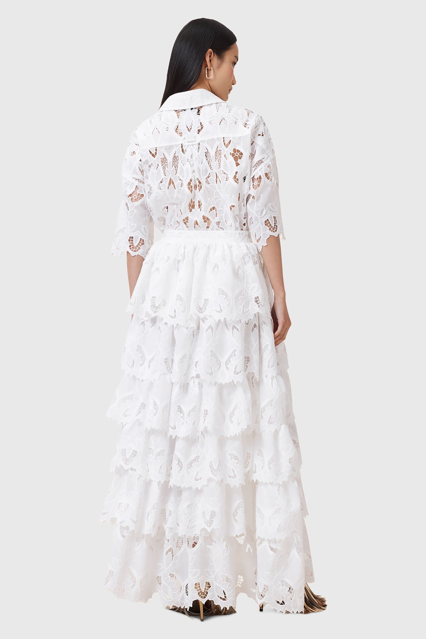 CAVARLY EMB SKIRT SNOW WHITE 3