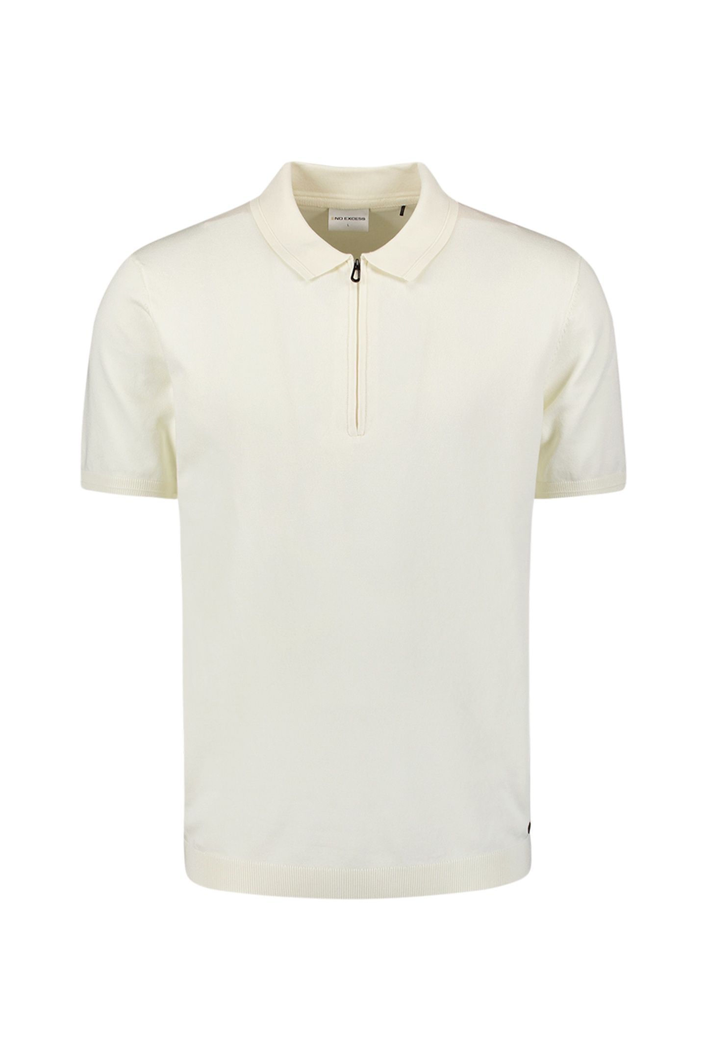 PULLOVER SHORT SLEEVE POLO ZIP SOLID OFFWHITE 4