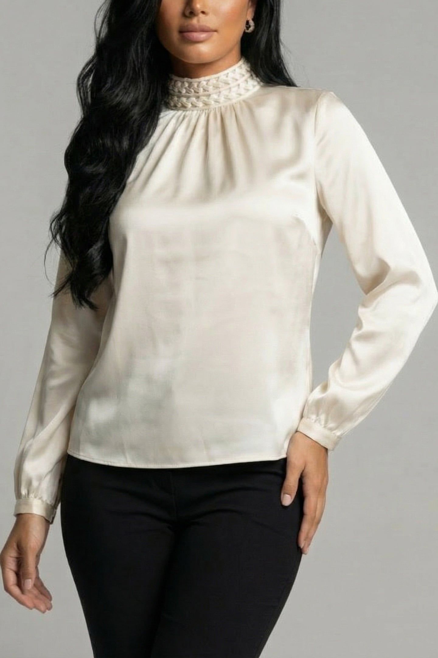 MARCIANO BY GUESS ALIZA TOP MACADAMIA 1