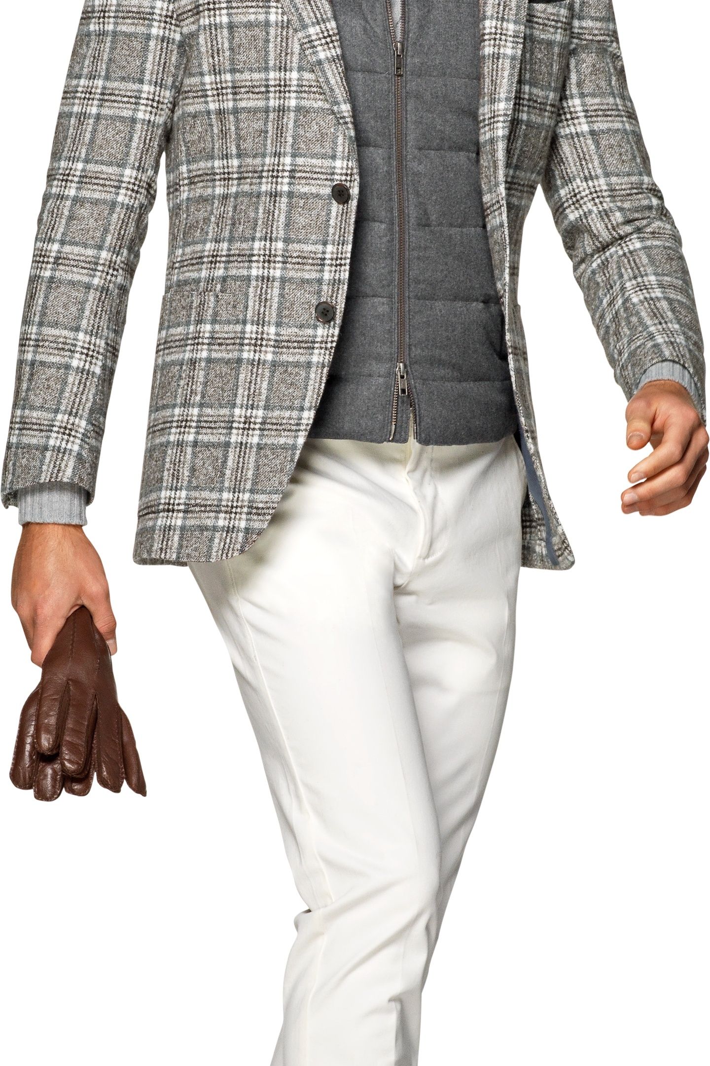 JACKET-BROWN-CHECK BROWN 2