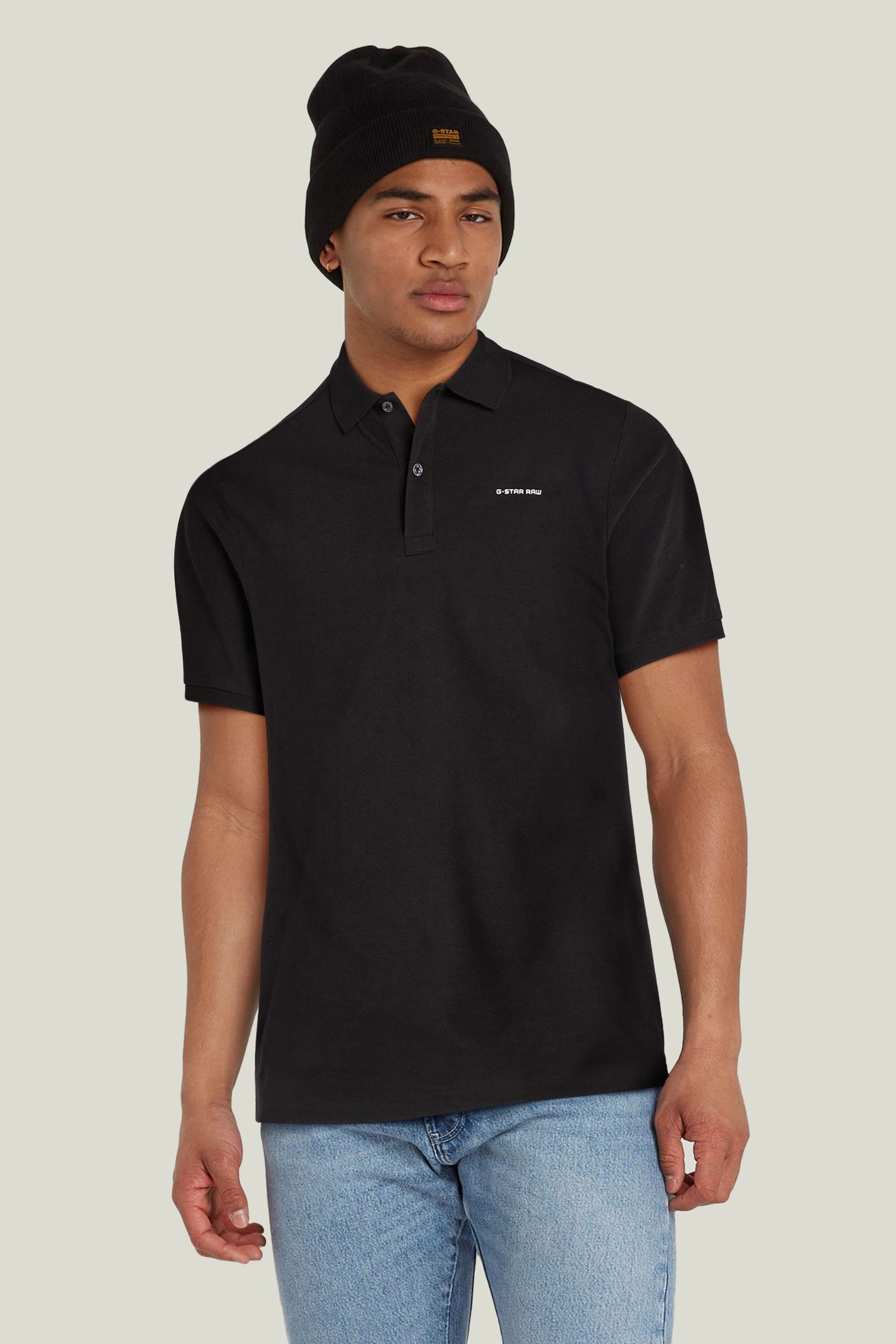 OLUV SLIM POLO S/S DK BLACK 1