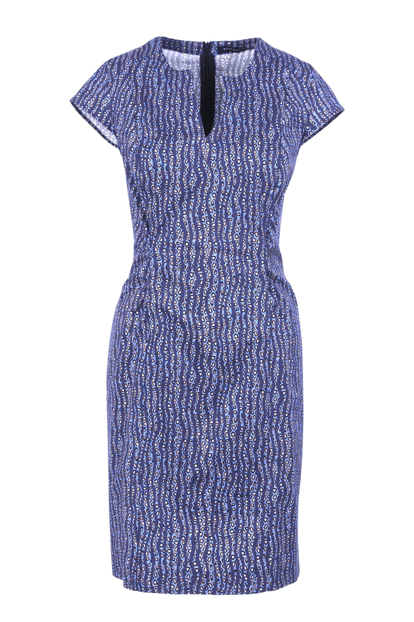 COTTON CAP SLEEVE DRESS IN BLUE 2