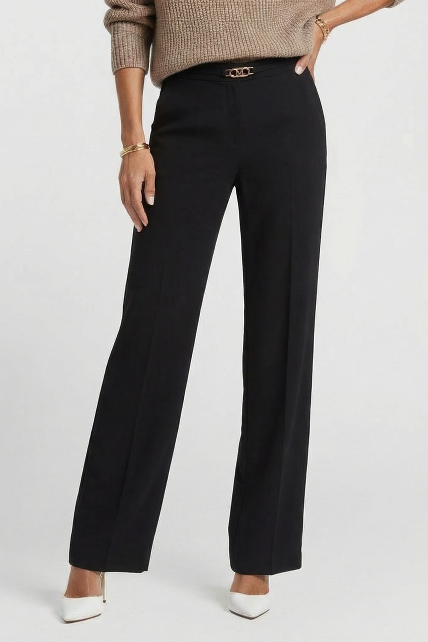 MARCIANO BY GUESS BECKY STRAIGHT PANT JET BLACK 1