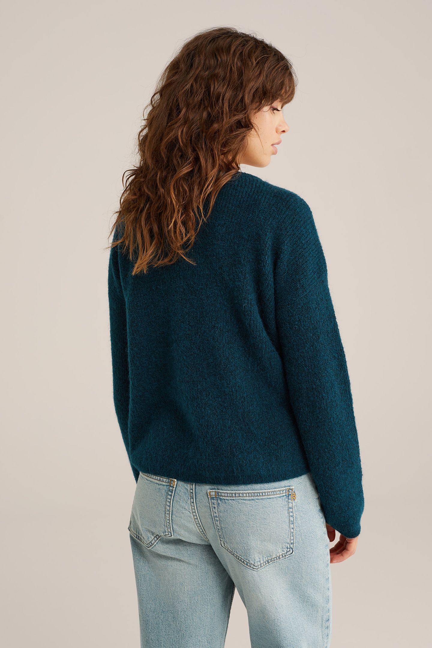 KNITTED CARDIGAN TURQUOISE 2