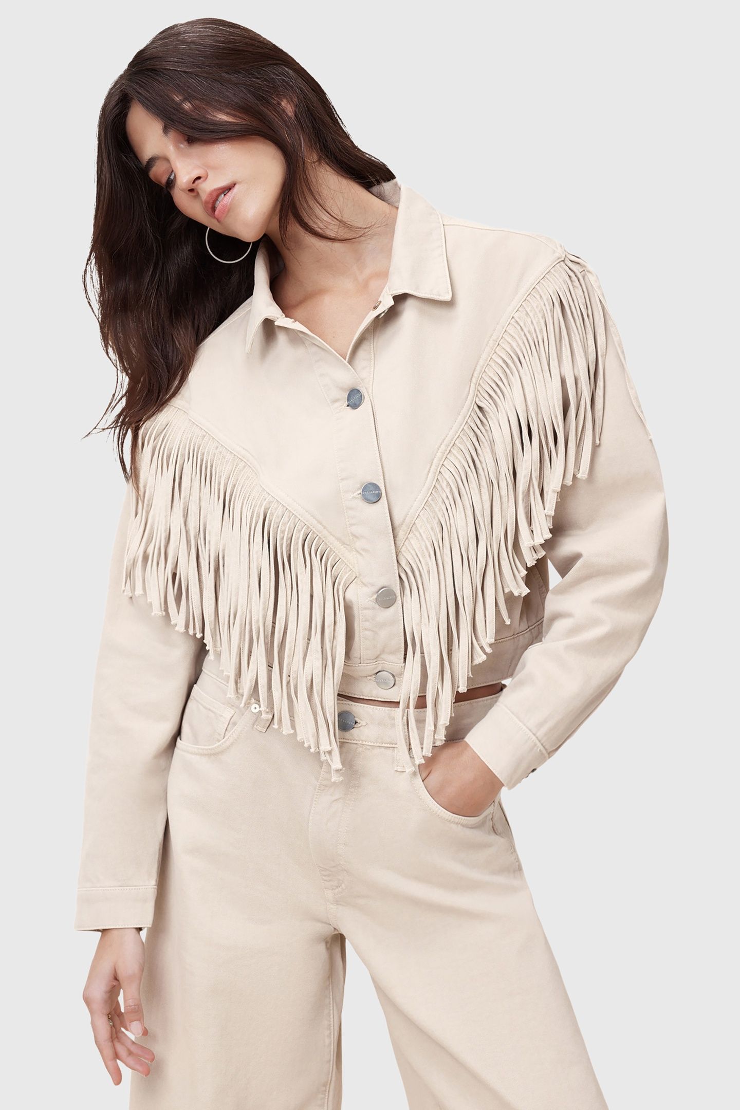 MARLENE FRNGE JACKET CREAM WHITE 3