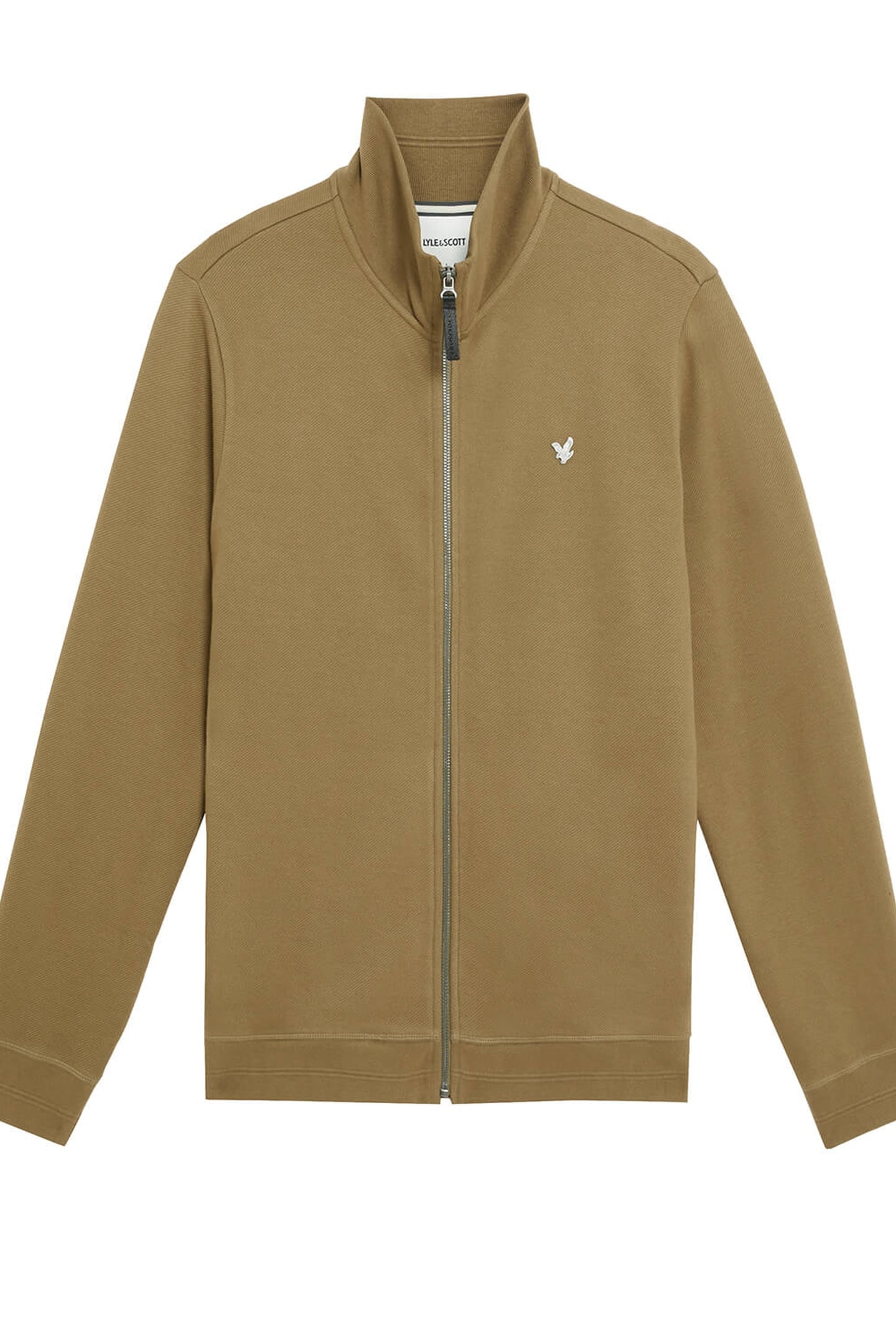 DIAGONAL WEAVE ZIP THROUGH DUSKY GREEN 4