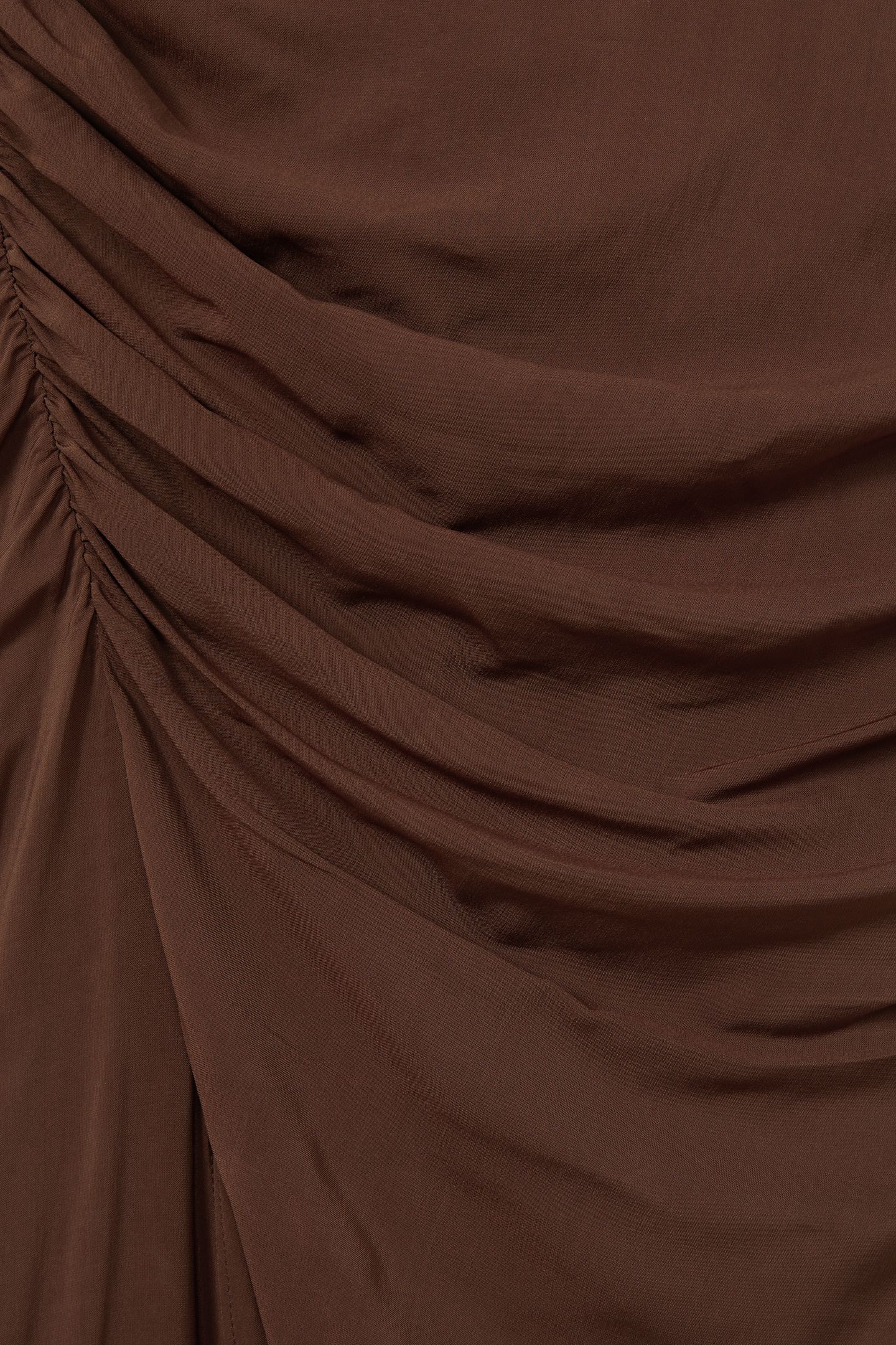 RUCHED MIDI SKIRT CHOCOLATE 6