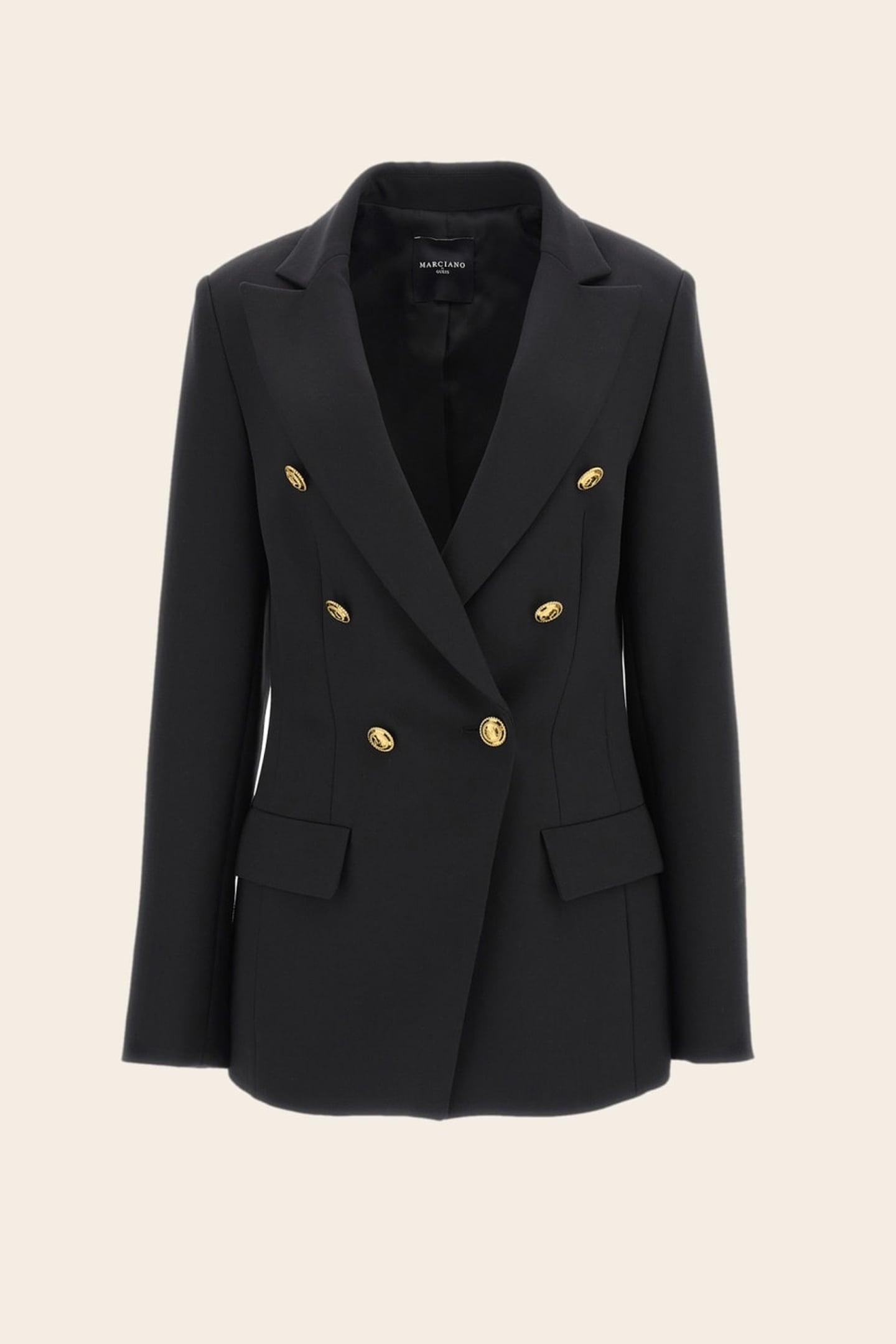 MARCIANO BY GUESS SHELLY BLAZER NEW JET BLACK 1