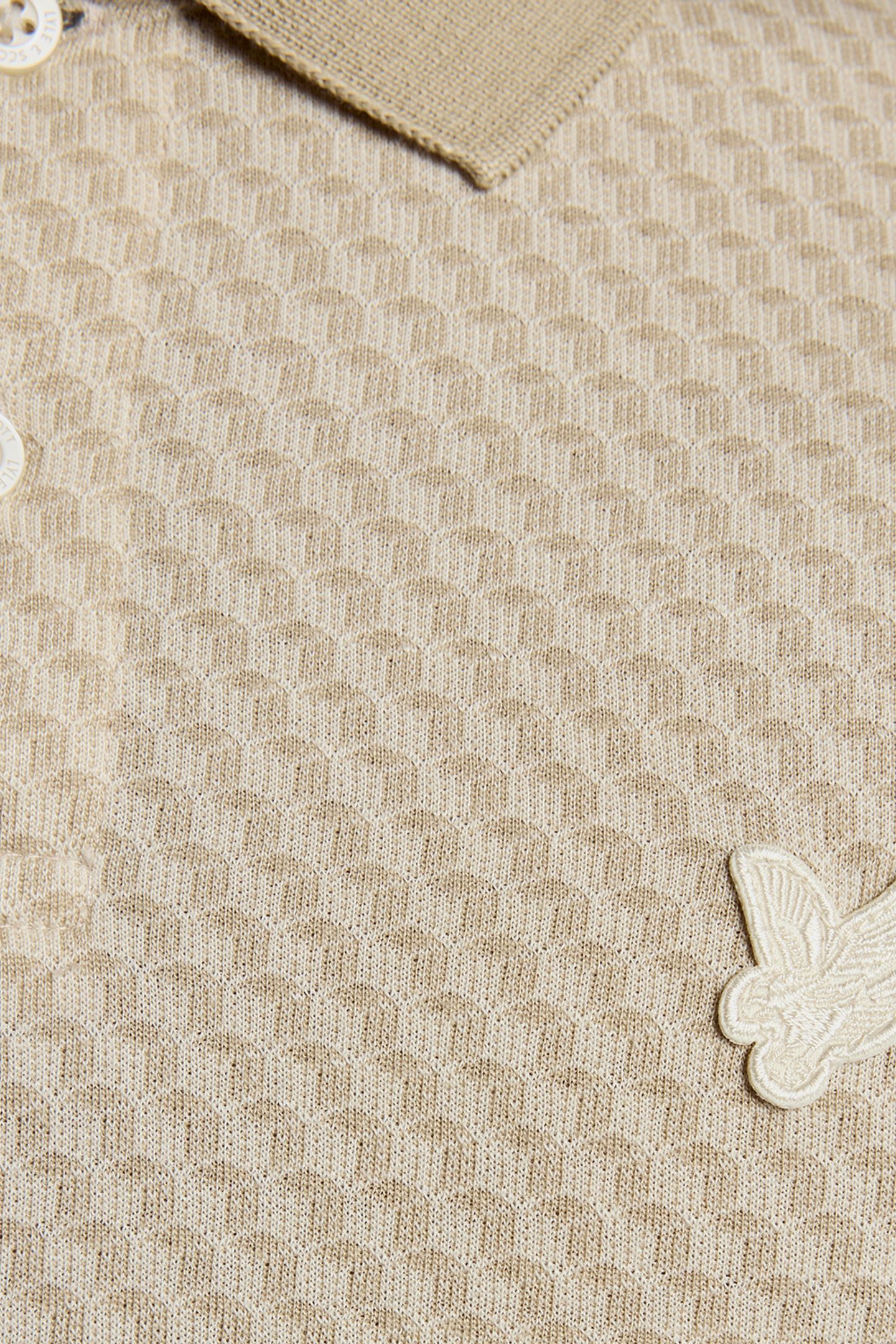 JACQUARD POLO SHIRT NATURAL 6