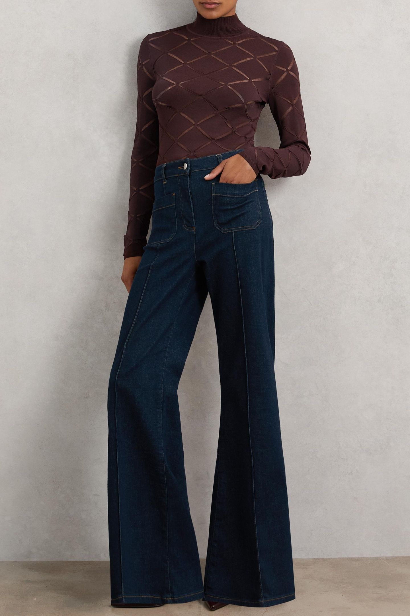LASER CUT TOP BURGUNDY 2