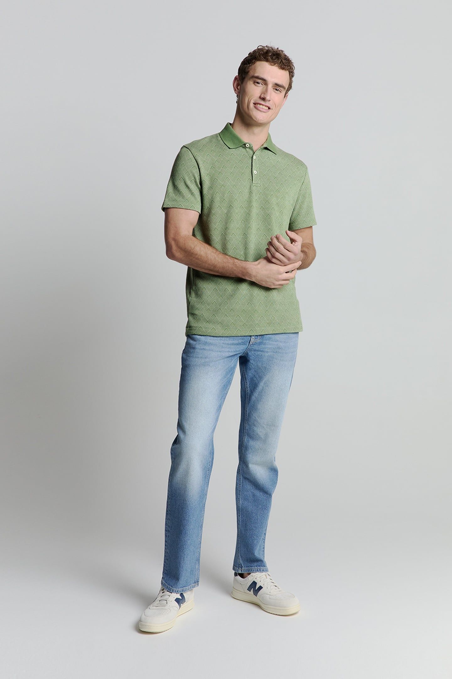 POLO 2 COLOURED JACQUARD GREEN 3