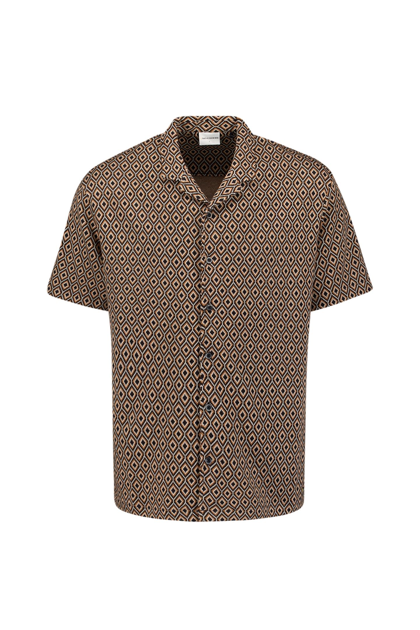 SHIRT SHORT SLEEVE JERSEY REVERS COLLAR ALLOVER PRINTED CARA 4