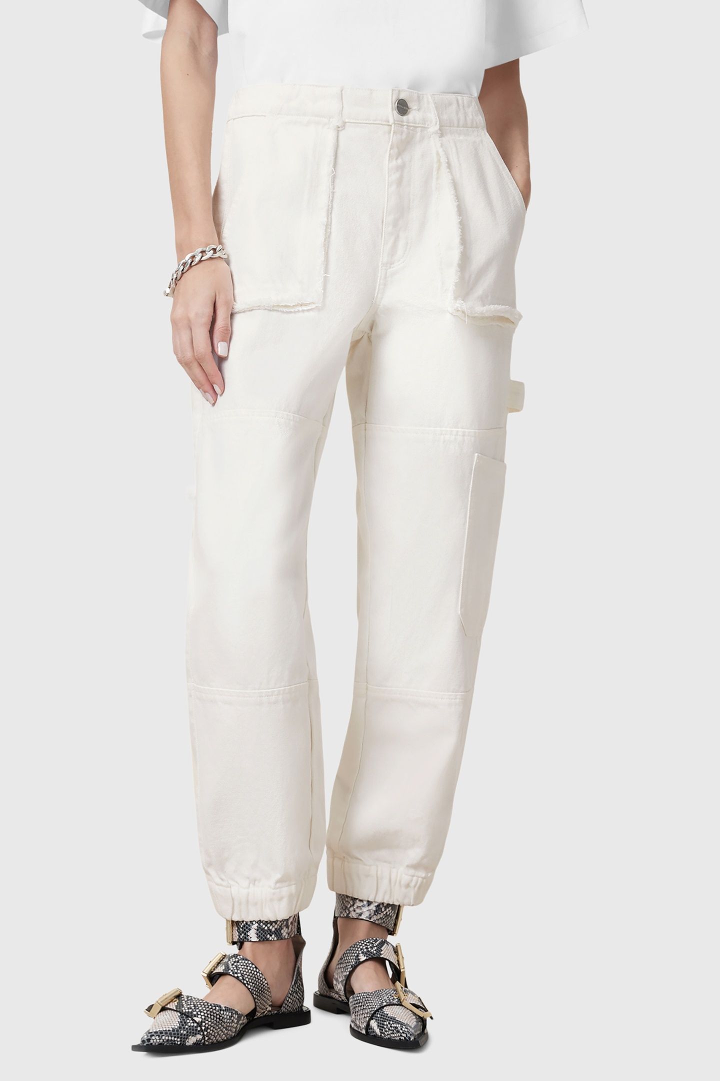 MILA FRAY TROUSER OFF WHITE 1