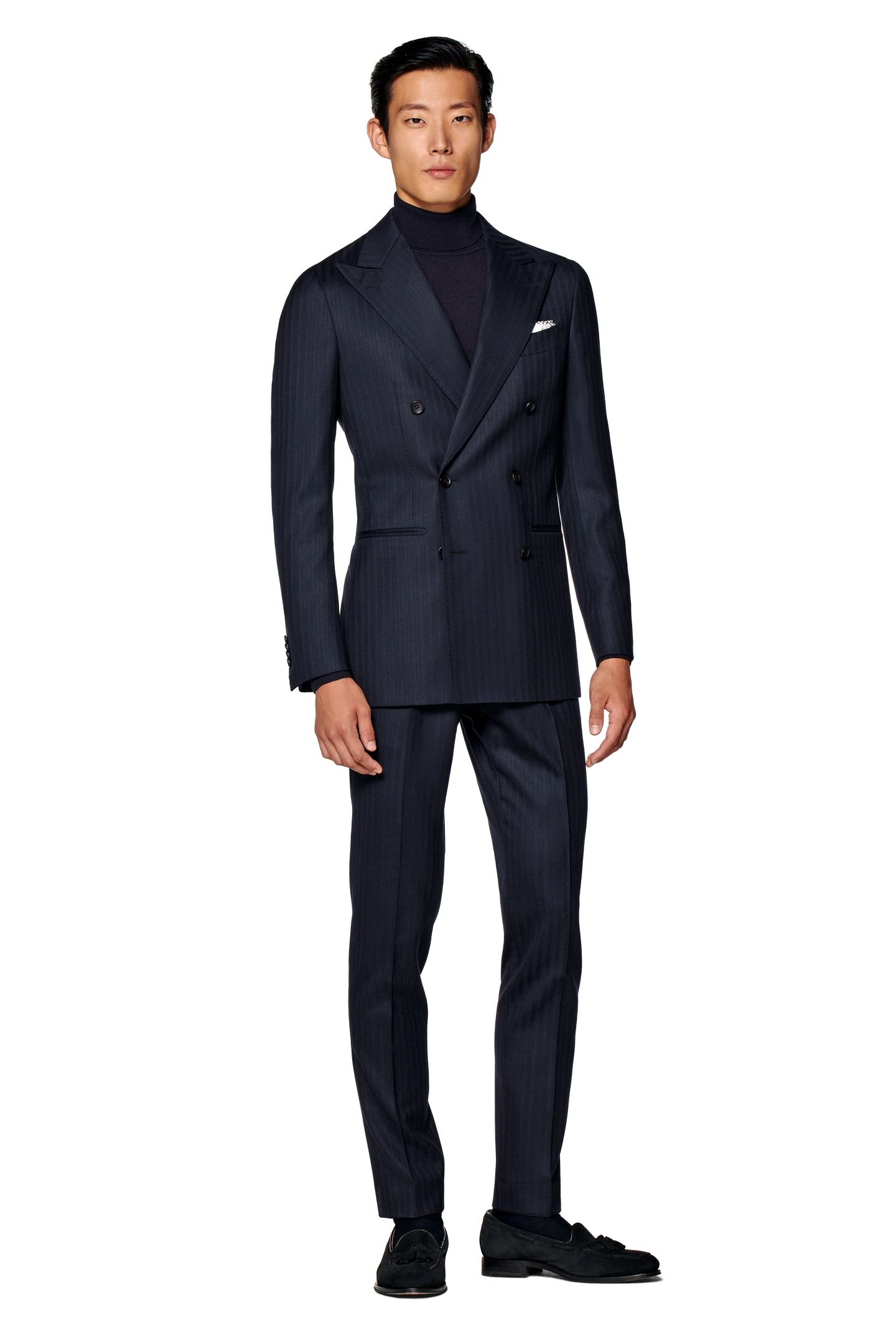 SUIT-NAVY HERRINGBONE NAVY 2