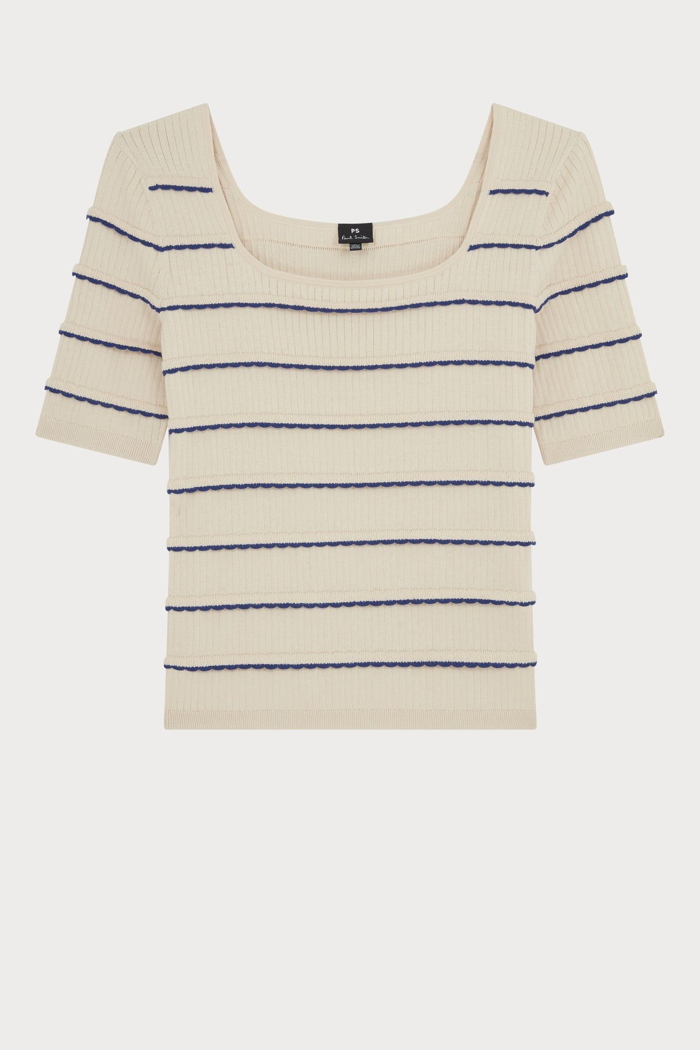 KNITTED SS TOP IVORY 5
