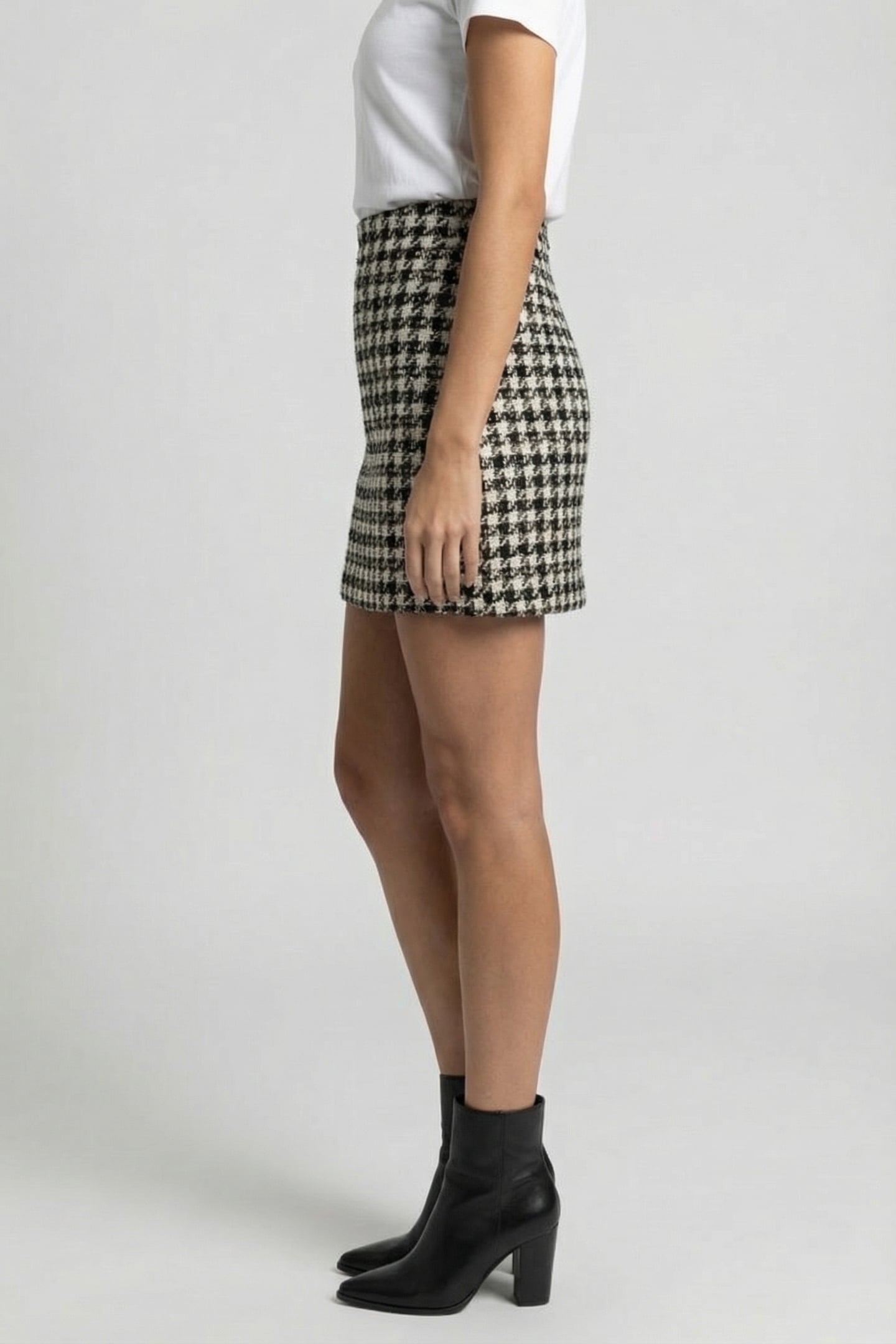 MARCIANO BY GUESS SECRET TWEED SKIRT JET BLACK MULTI 3