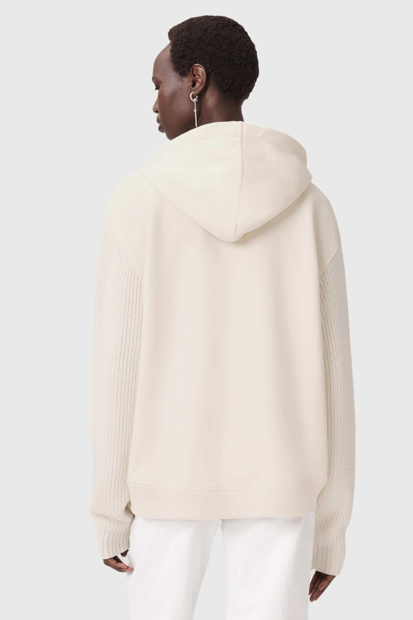AMPHIE KNIT HOODY TOFU WHITE 2