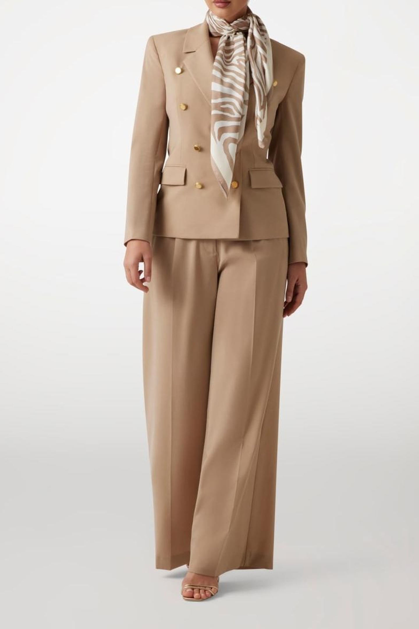 MARCIANO BY GUESS IRINA WIDE LEG PANT NATURAL ALMOND MULTI 1