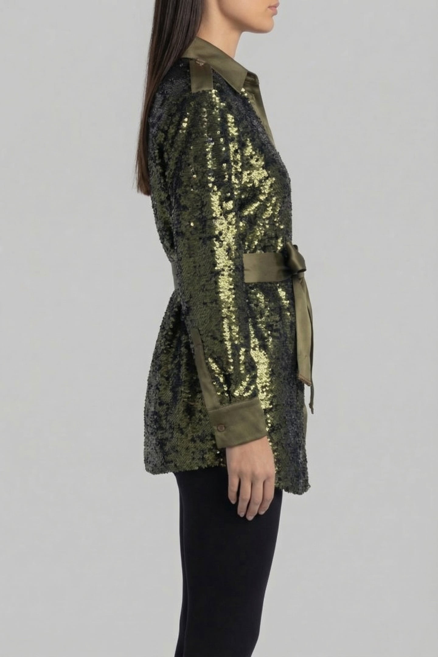 MARCIANO BY GUESS KAIA SHACKET ARMY OLIVE SEQUINS 3