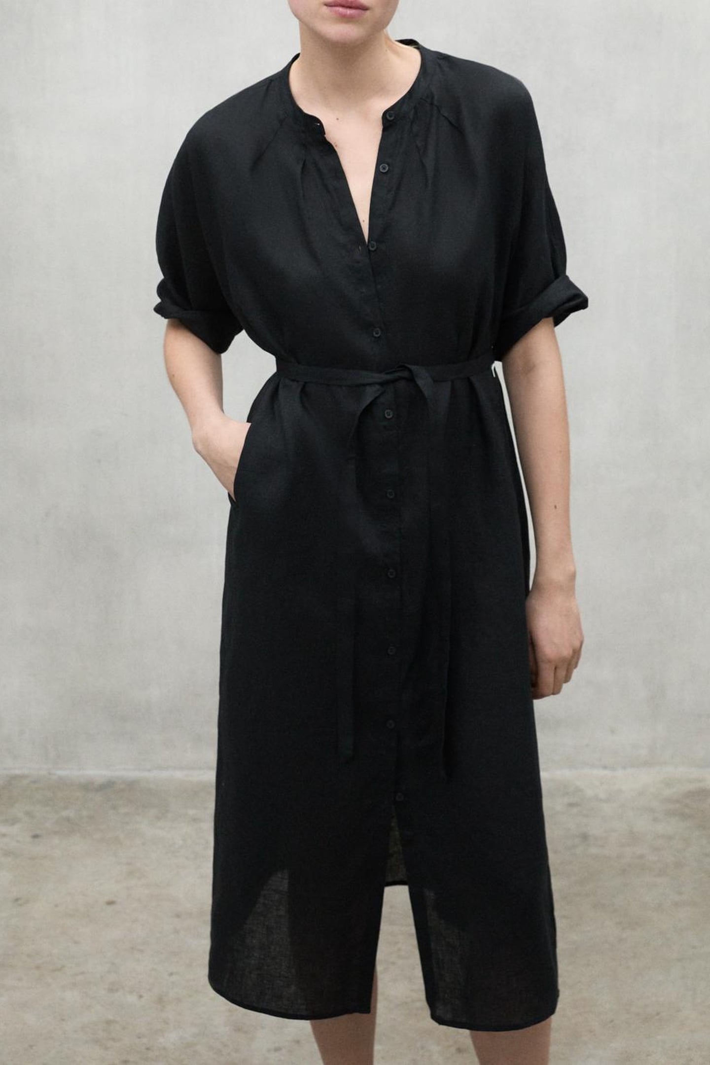 LEAALF LONG DRESS BLACK 1