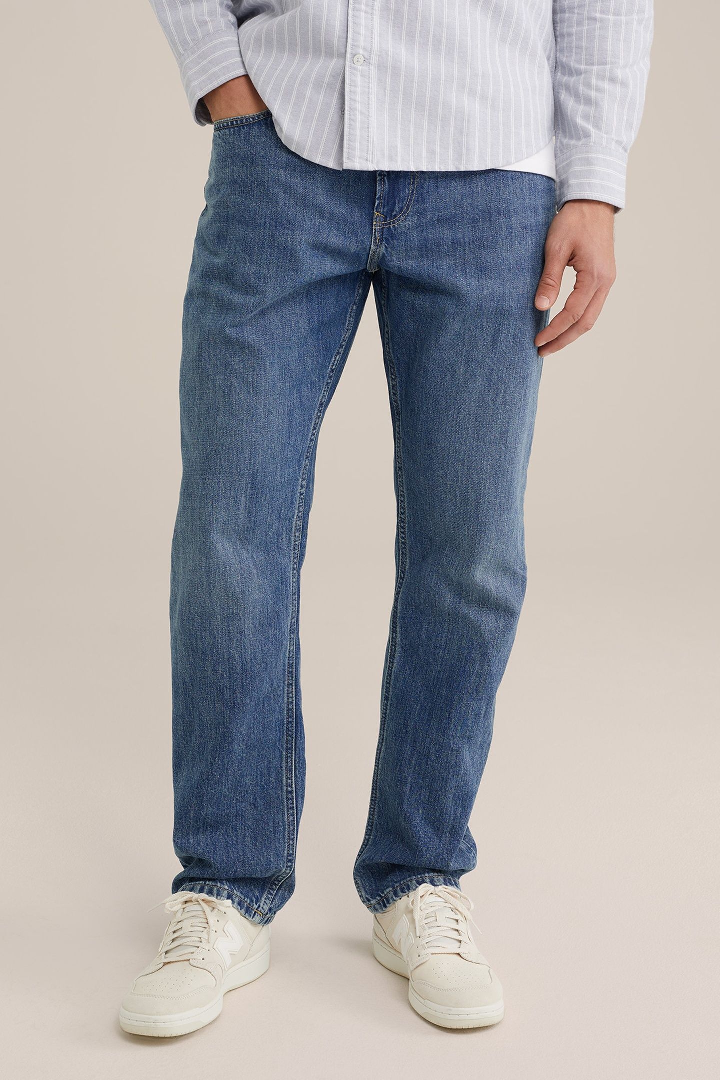 5-POCKET MID WAIST DARK BLUE 1