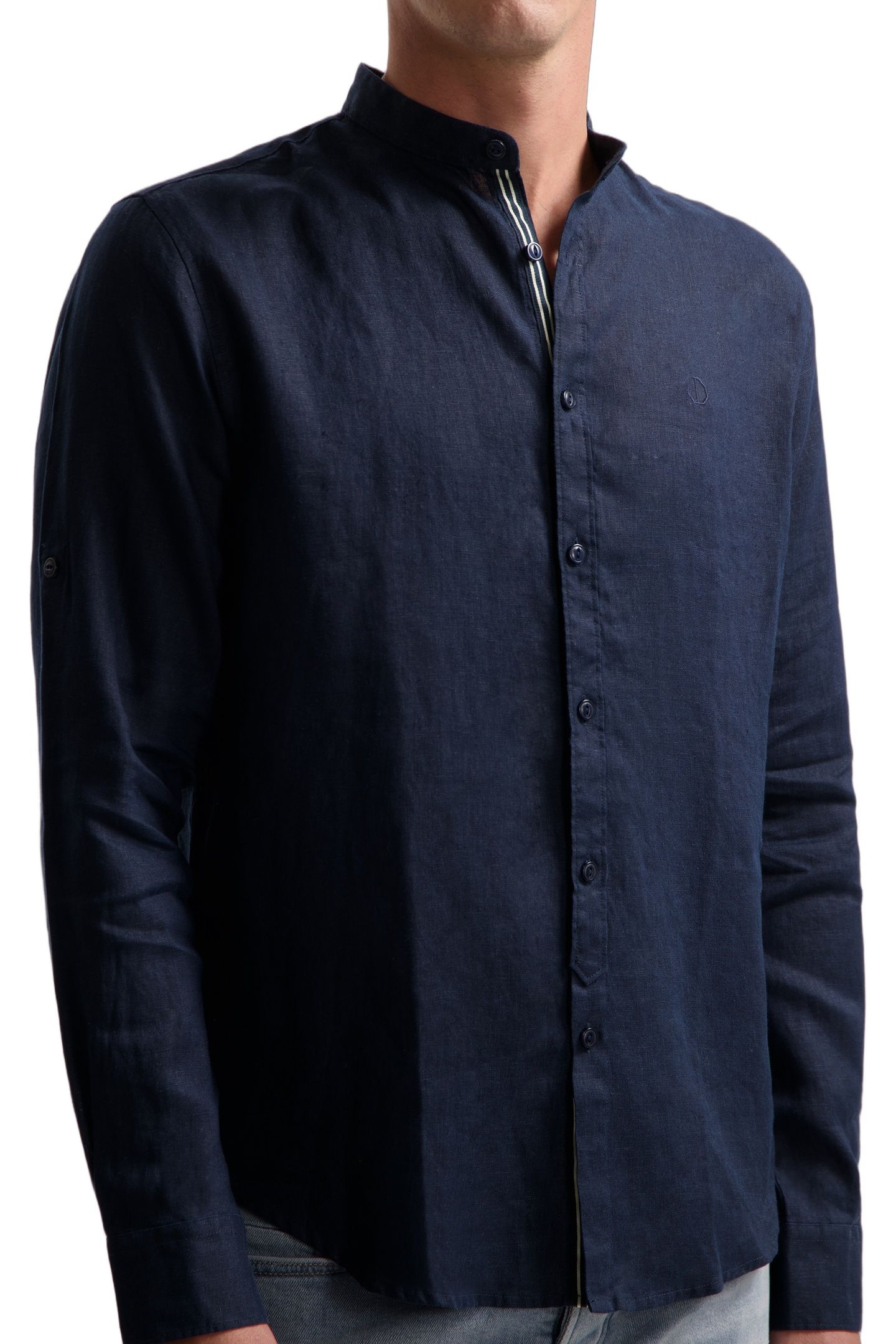 DS-ANDRU MAO SHIRT DK. NAVY 2