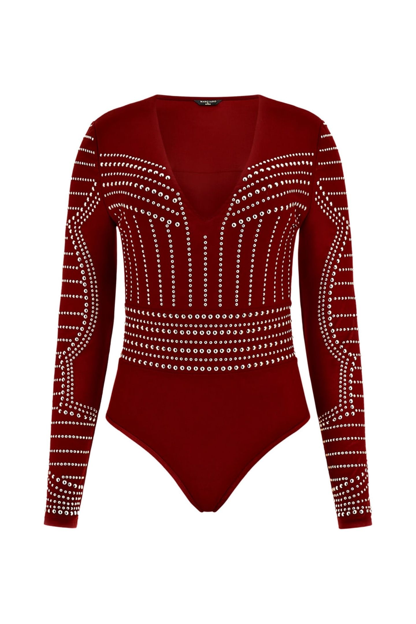 MARCIANO BY GUESS KRISTAL BODYSUIT DARK JAM RED 5