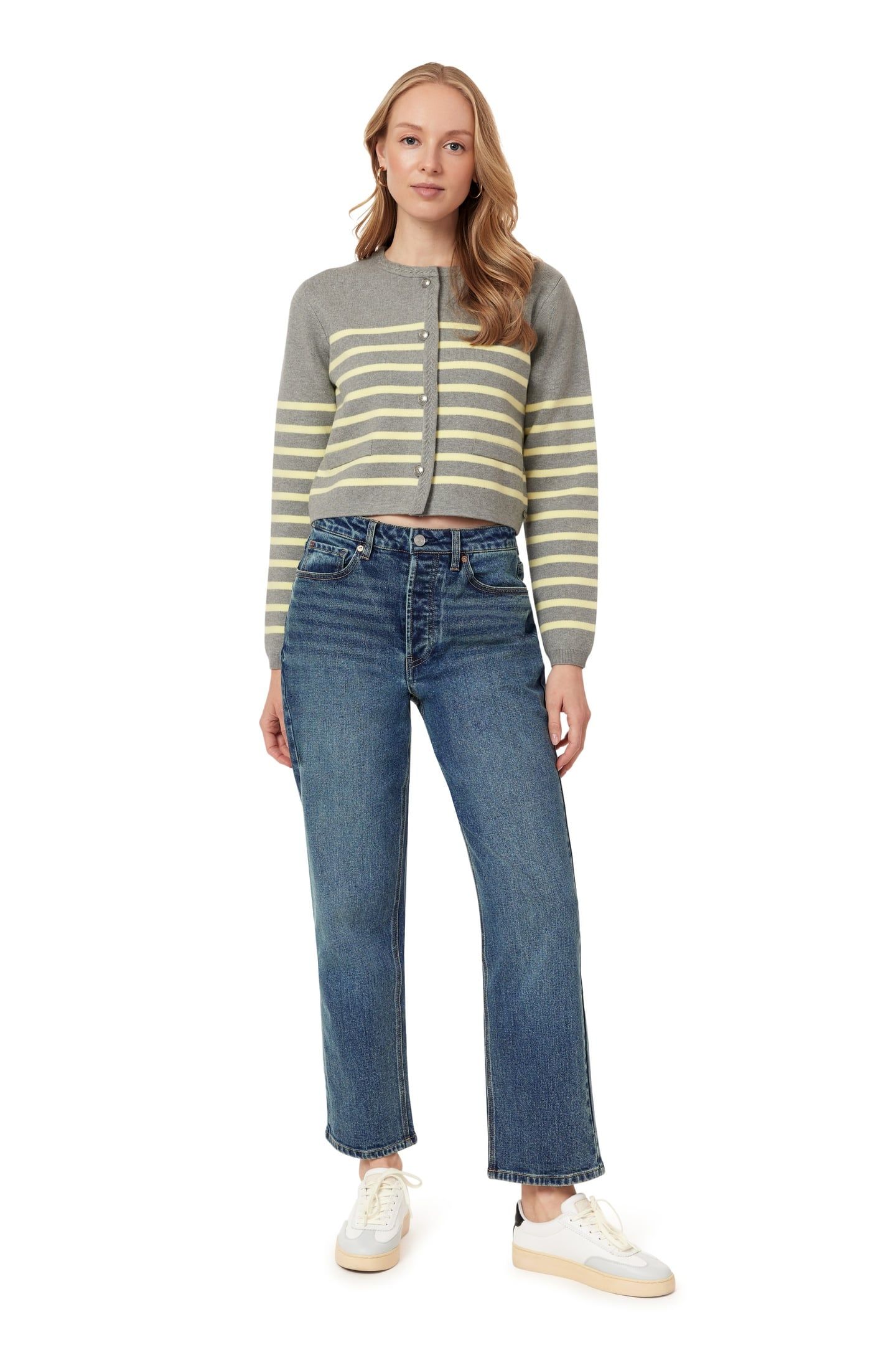 SWEATER MEDIUM GREY HEATHER/YOUNG WHEAT 1