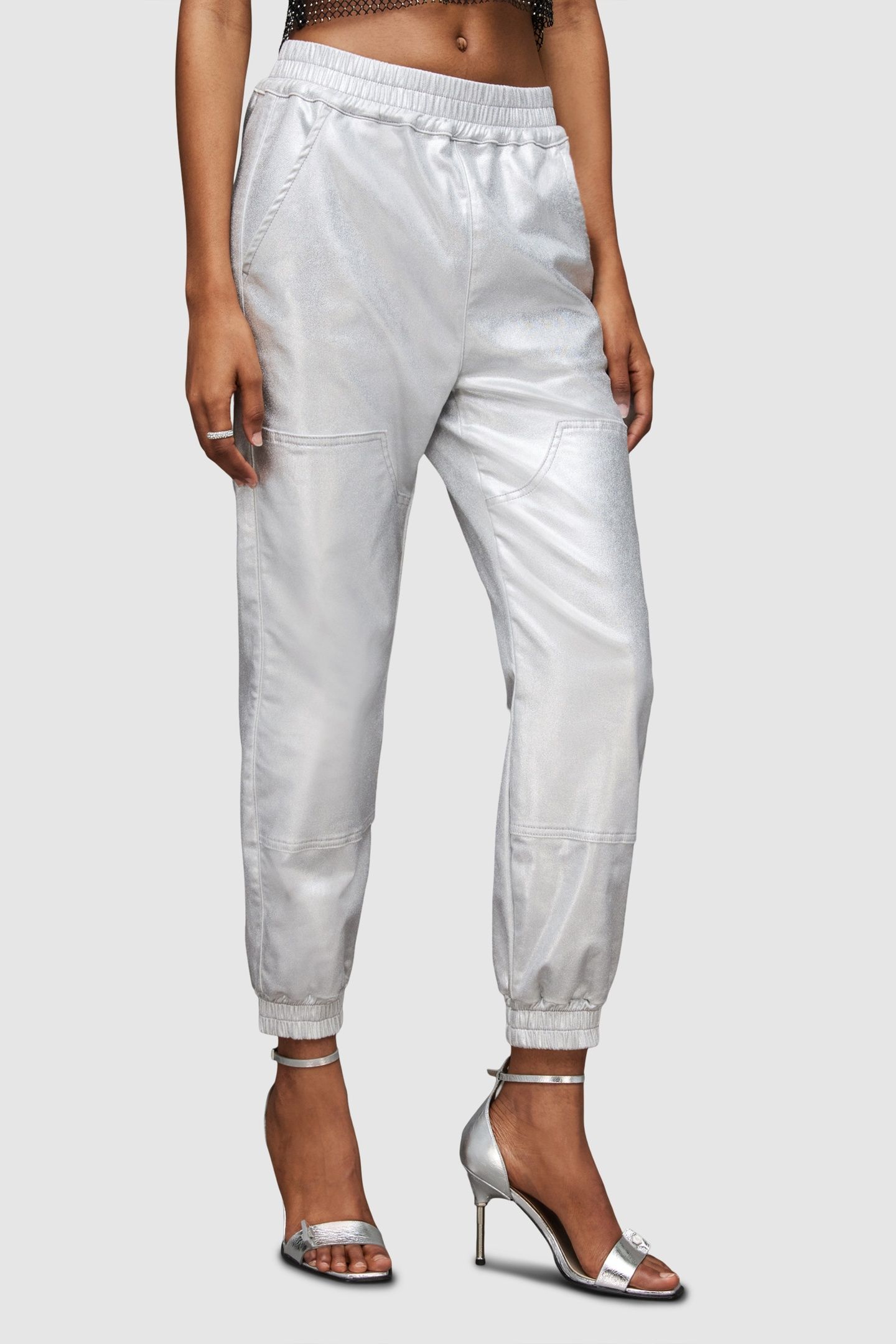 YARA COATED JOGGER SILVER 1
