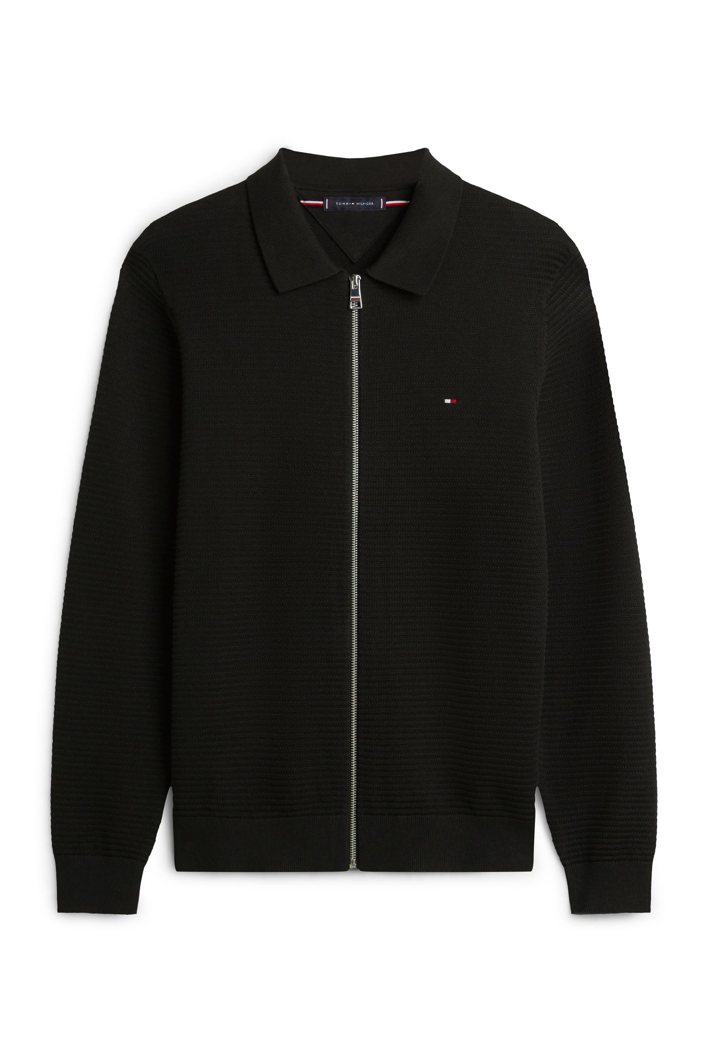 SEASONAL STRUCTURE ZIP SWEATER BLACK 3