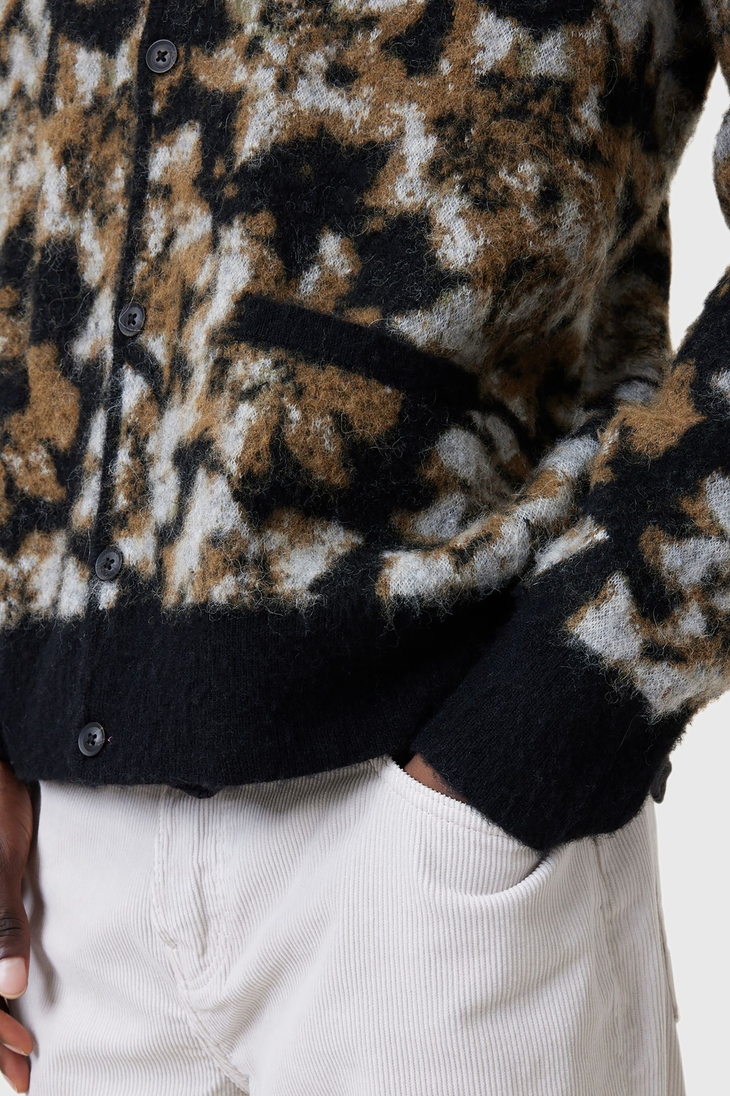 FLORELLE CARDIGAN BLACK/BROWN 6