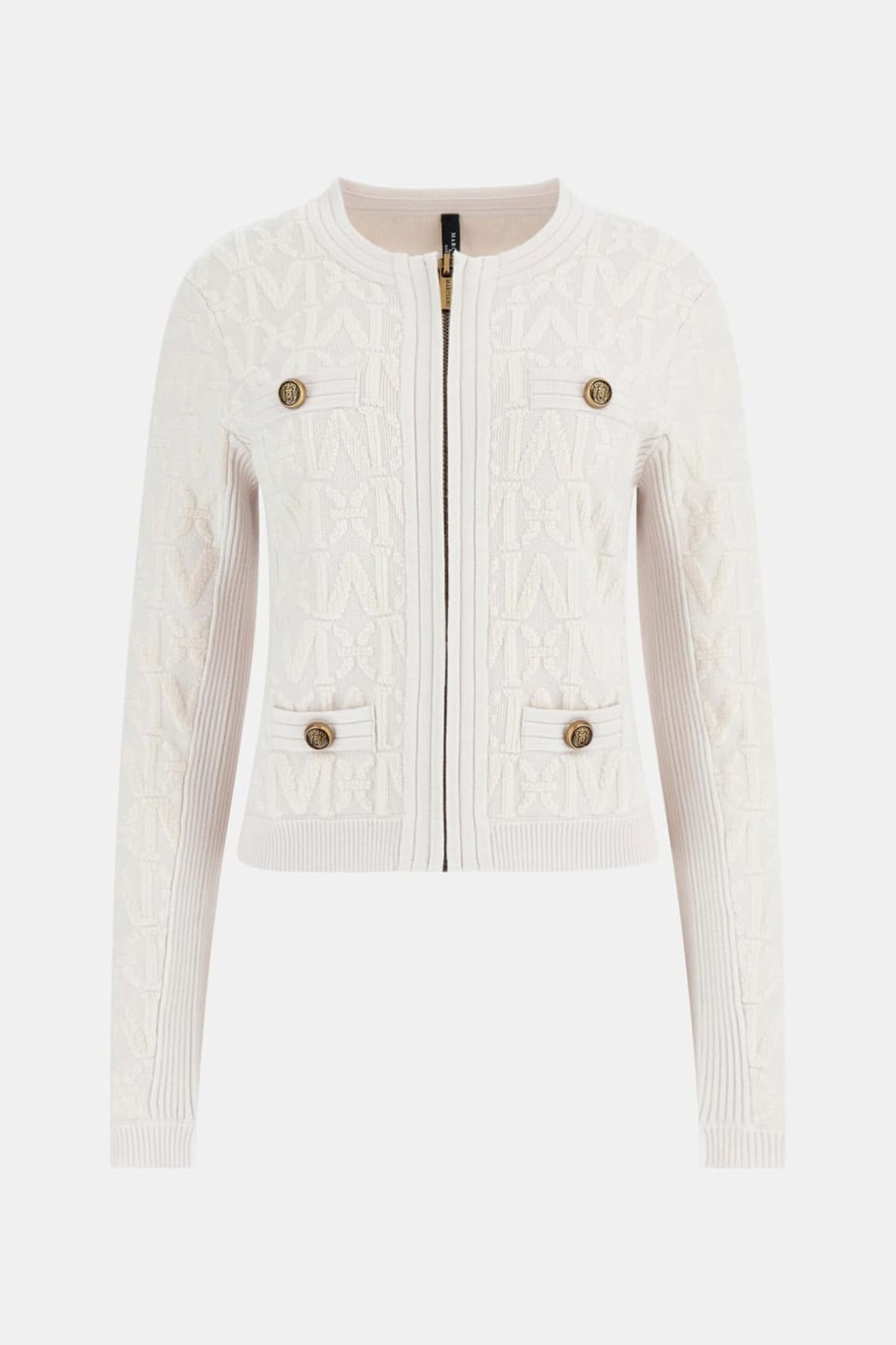 MARCIANO BY GUESS HERMIONE CHENILLE ZIPPED JACKET MUTED STON 3