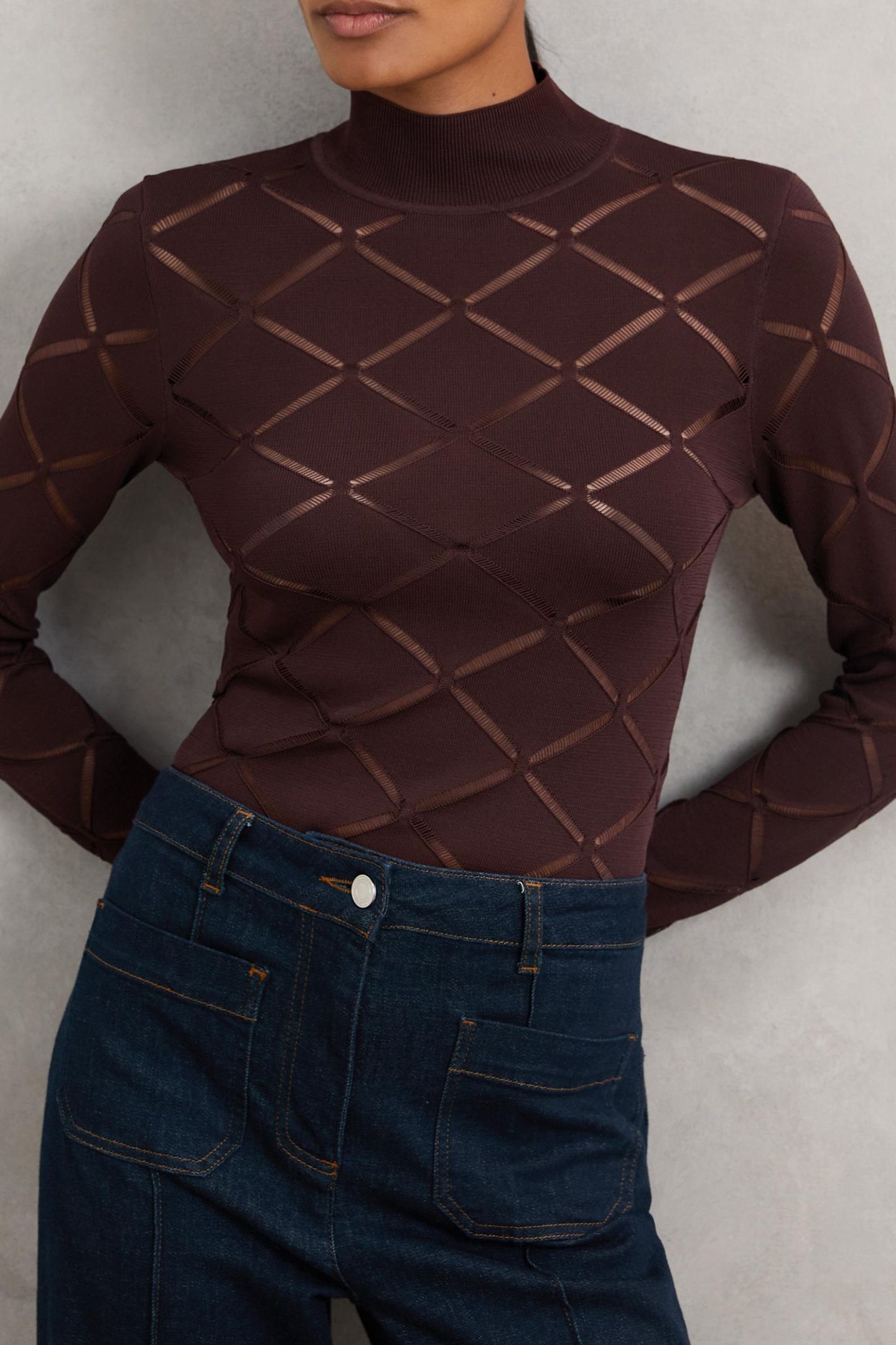 LASER CUT TOP BURGUNDY 3