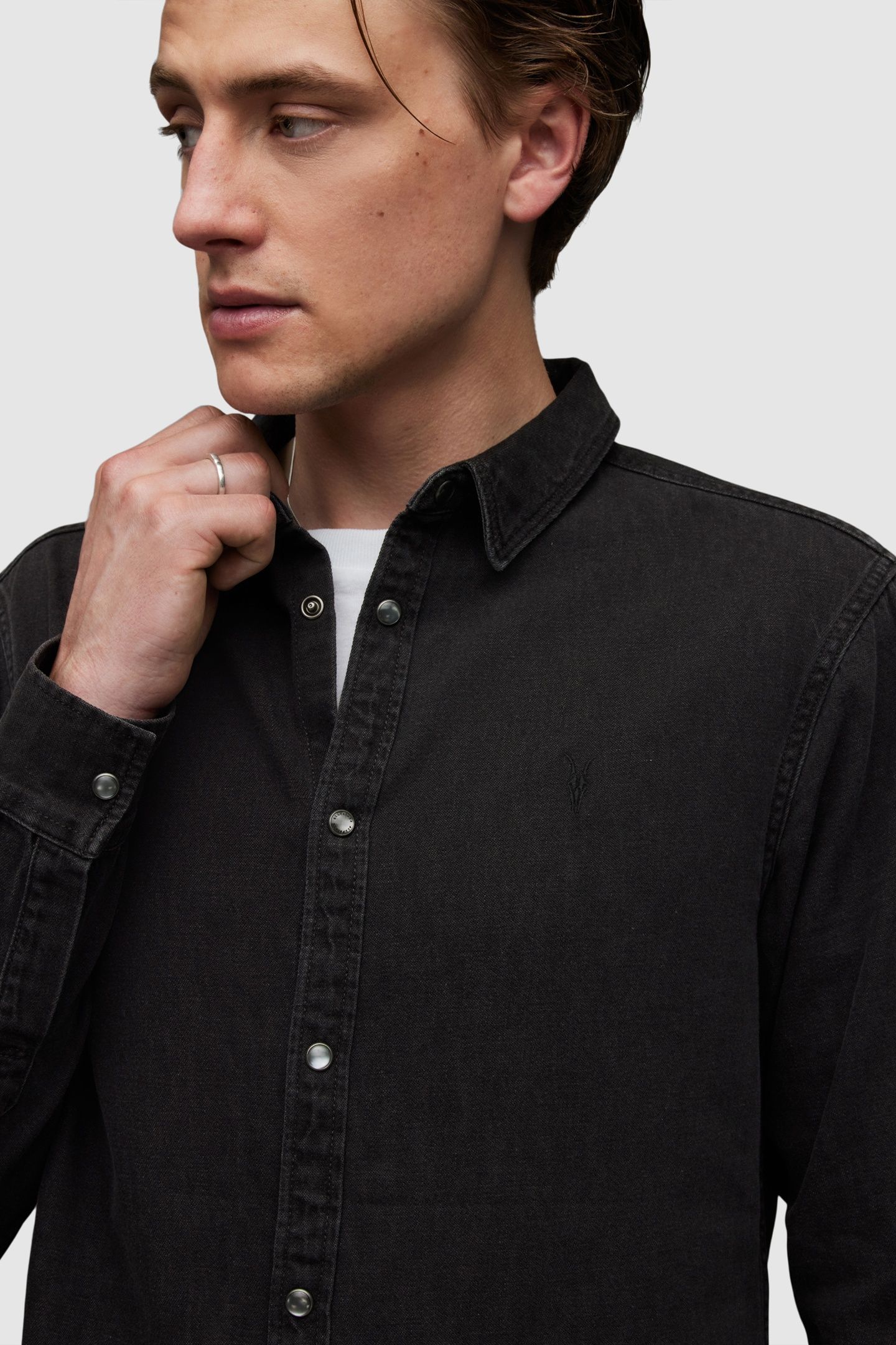 GLEASON LS SHIRT WASHED BLACK 5