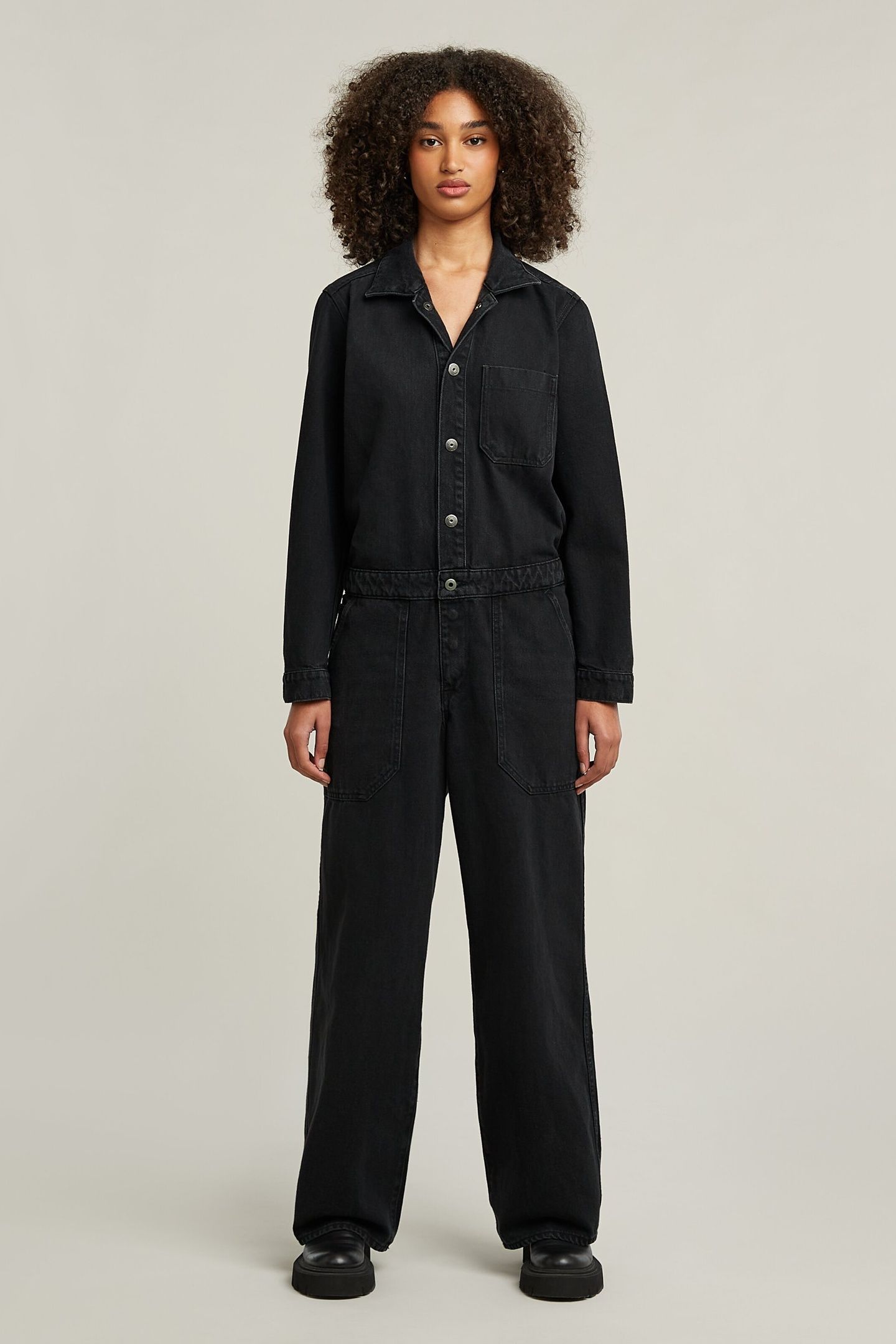 1 POCKET OVERALL L/S WORN IN BLACK ONYX 1