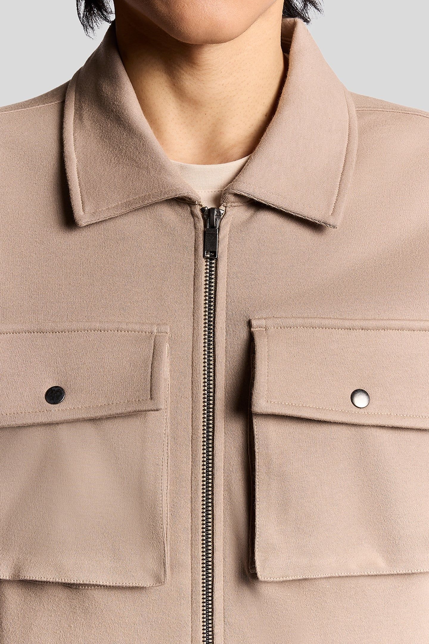 INTERLOCK JERSEY OVERSHIRT COBBLESTONE 5