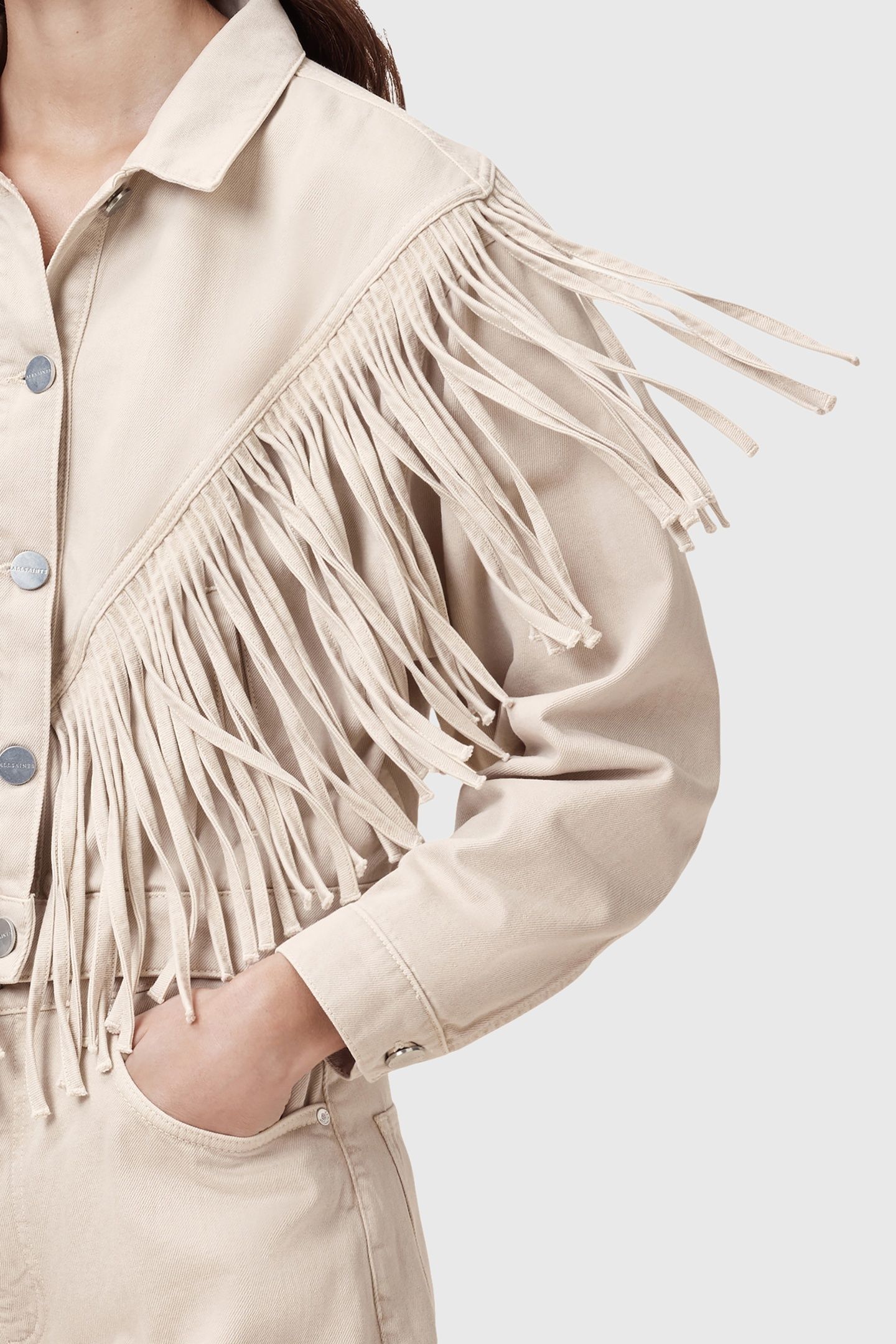 MARLENE FRNGE JACKET CREAM WHITE 8