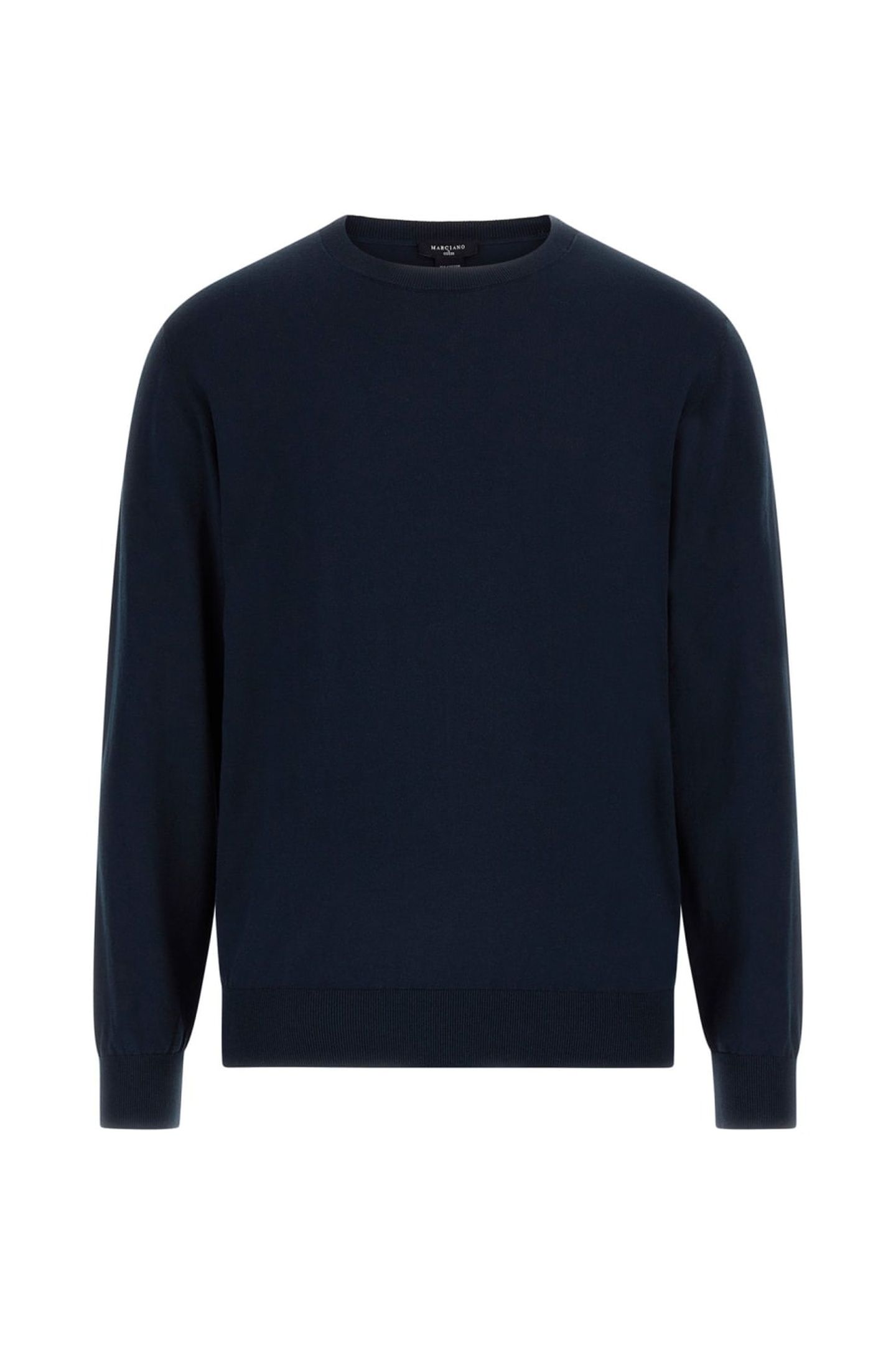 MARCIANO BY GUESS CN LS SILK COTTON SWEATER NAVY SEA 5