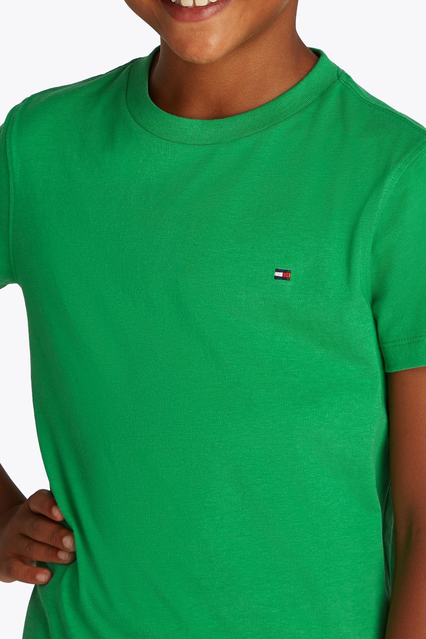 BOYS ESSENTIAL COTTON TEE RADIANT GREEN 5
