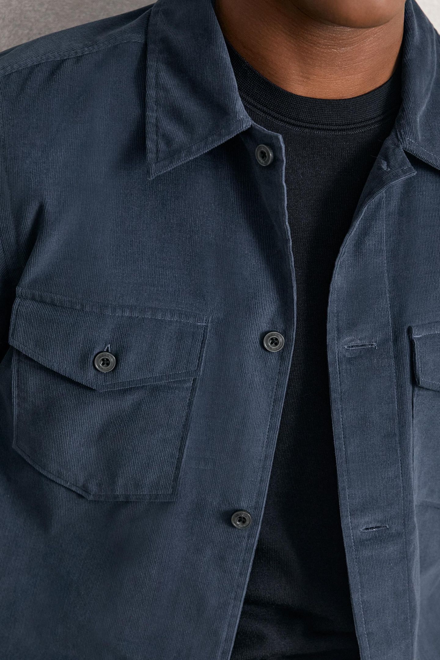 LS CORD TWIN POCKET OVERSHIRT AIRFORCE BLUE 6