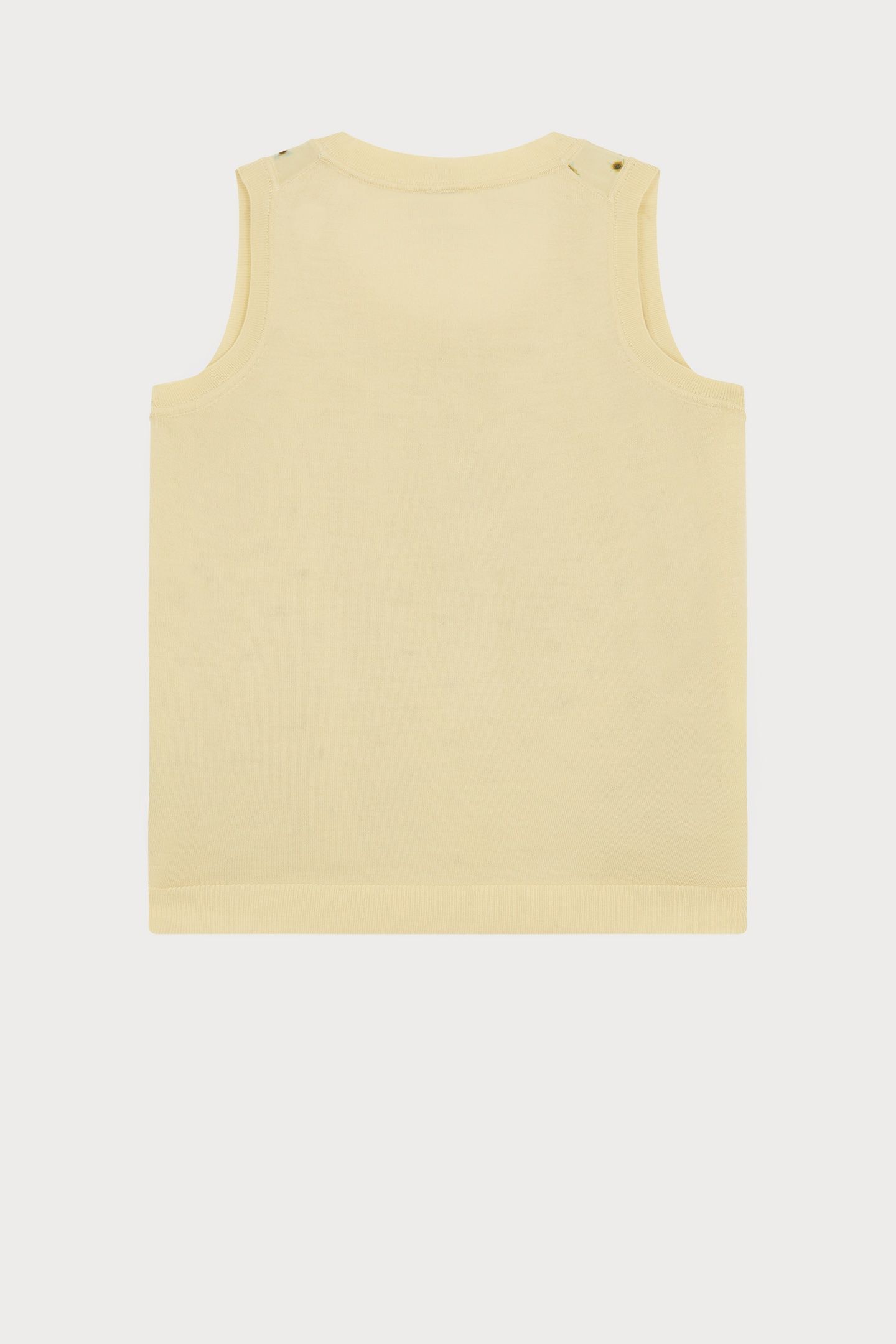 KNITTED VEST WOVEN FRONT YELLOW 3